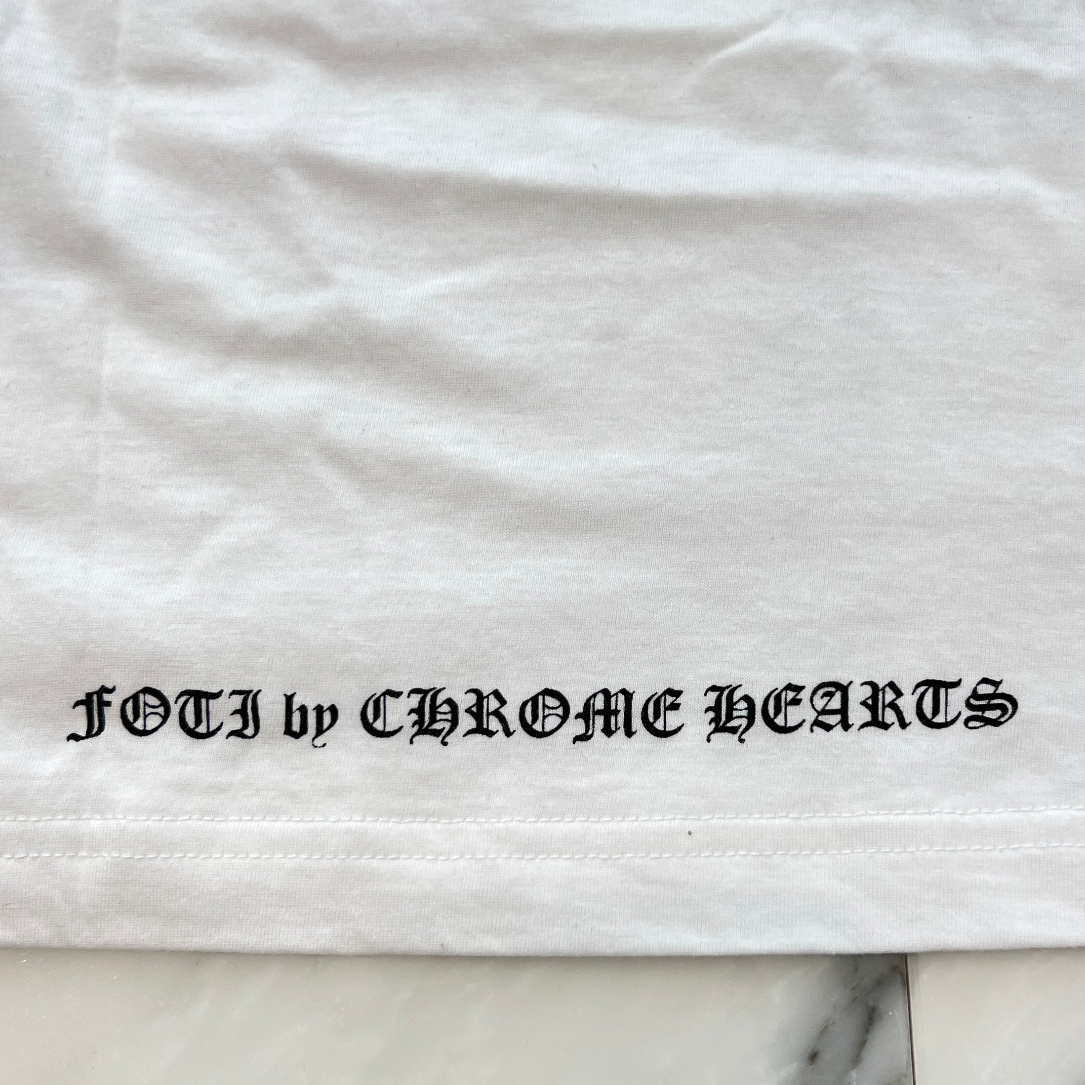 CHROME HEARTS JOE FOTI Skull Horseshoe Print Tee Size S クロムハーツ ジョーフォティ スカル ホースシュー プリント Tシャツ サイズS