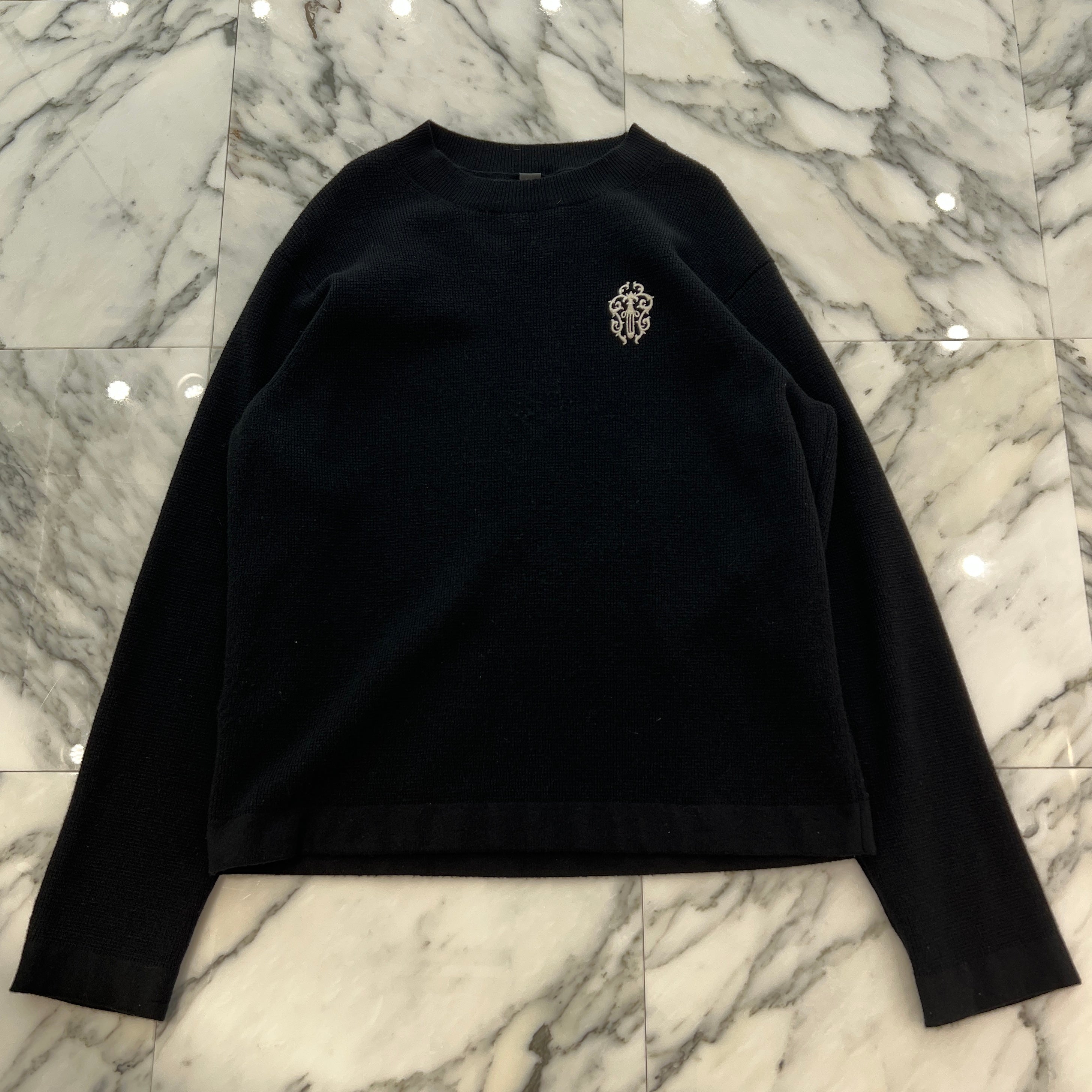 CHROME HEARTS YNOT Vine Dagger Embroidery Cashmere Sweater Size M クロムハーツ ワイノット ヴァインダガー刺繍 カシミヤ セーター サイズM