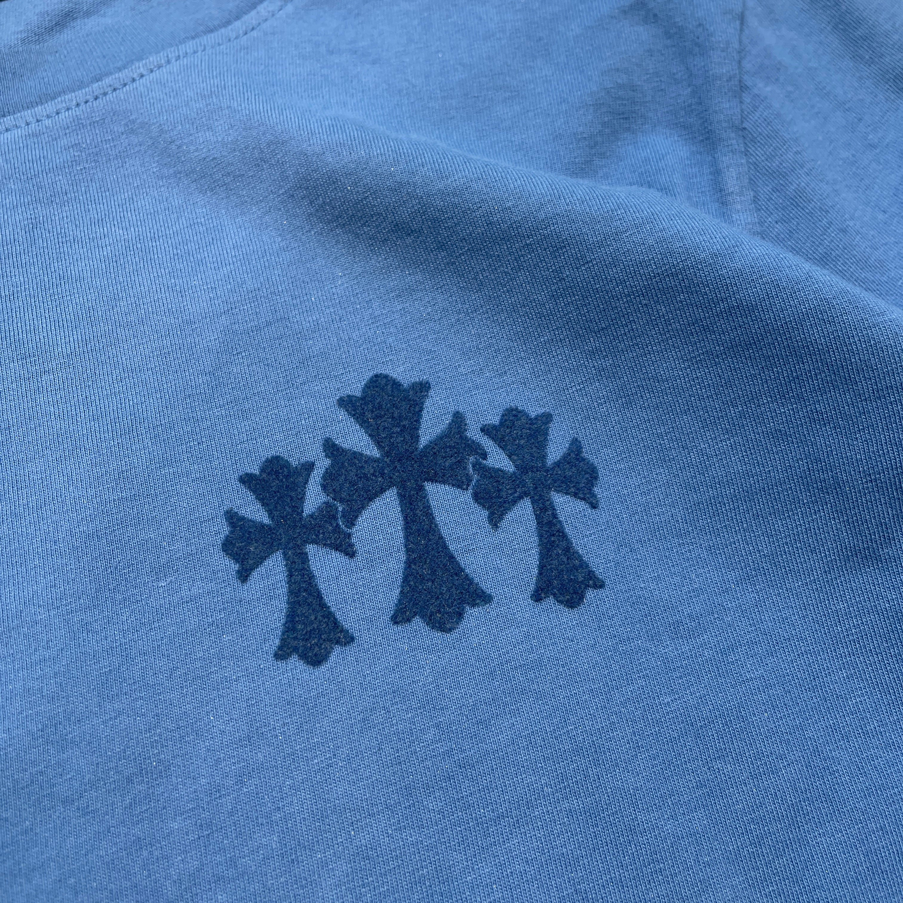 CHROME HEARTS Y NOT King Taco 3 Cemetery Cross Flock Print Long Sleeve Tee Size M クロムハーツ ワイノット キングタコ 3 セメタリークロス フロッキープリント ロングスリーブ Tシャツ サイズM