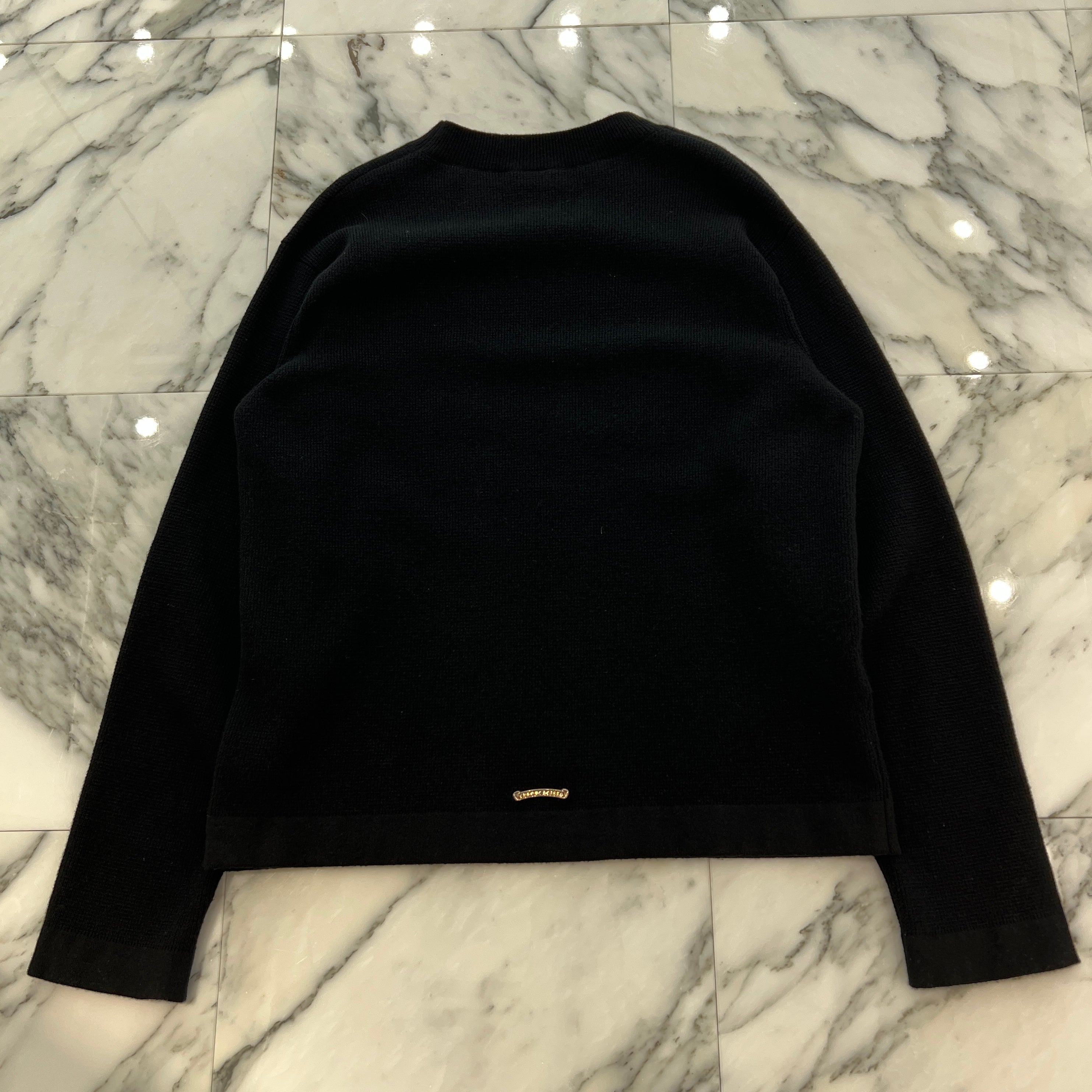 CHROME HEARTS YNOT Vine Dagger Embroidery Cashmere Sweater Size M クロムハーツ ワイノット ヴァインダガー刺繍 カシミヤ セーター サイズM