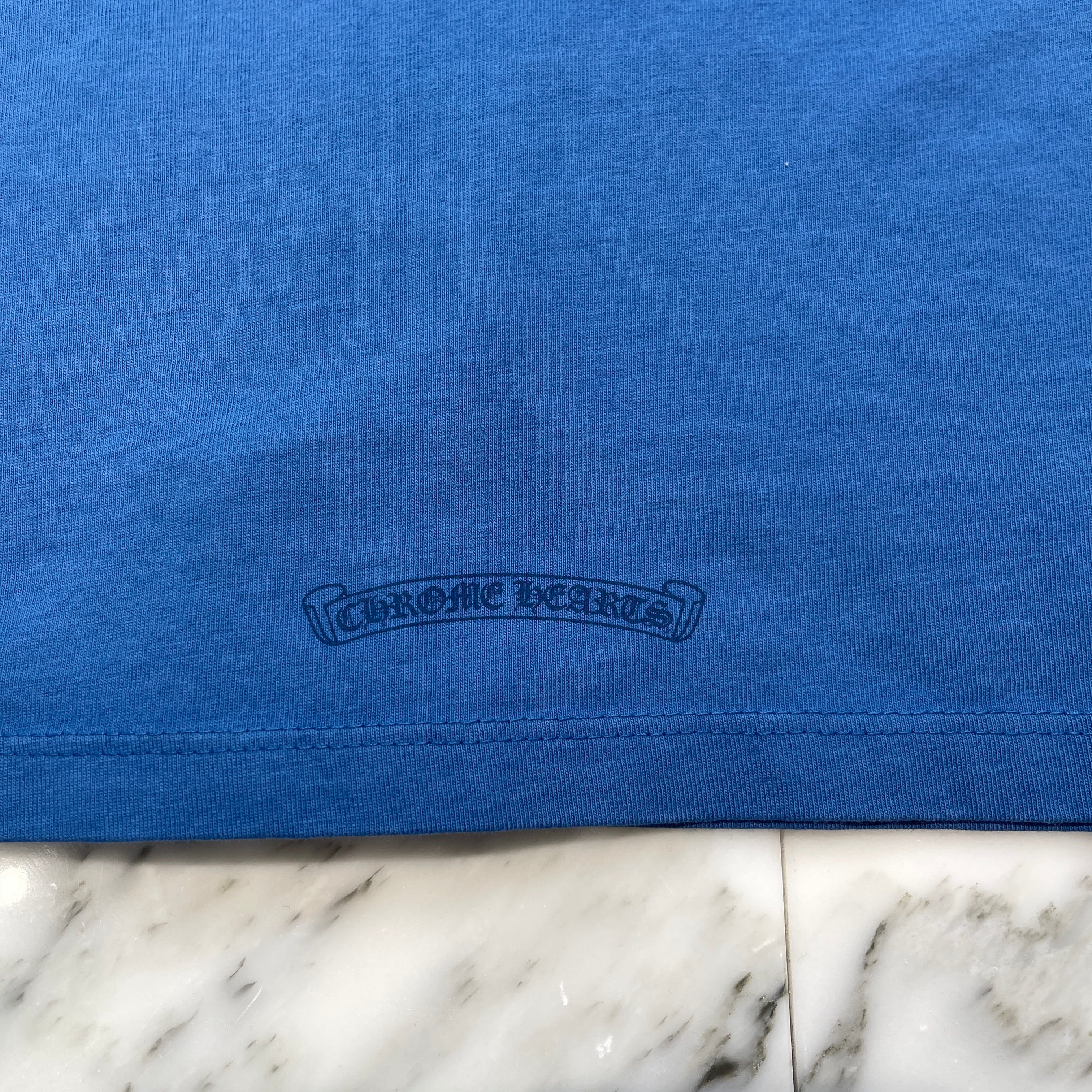 CHROME HEARTS Y NOT King Taco 3 Cemetery Cross Flock Print Long Sleeve Tee Size M クロムハーツ ワイノット キングタコ 3 セメタリークロス フロッキープリント ロングスリーブ Tシャツ サイズM