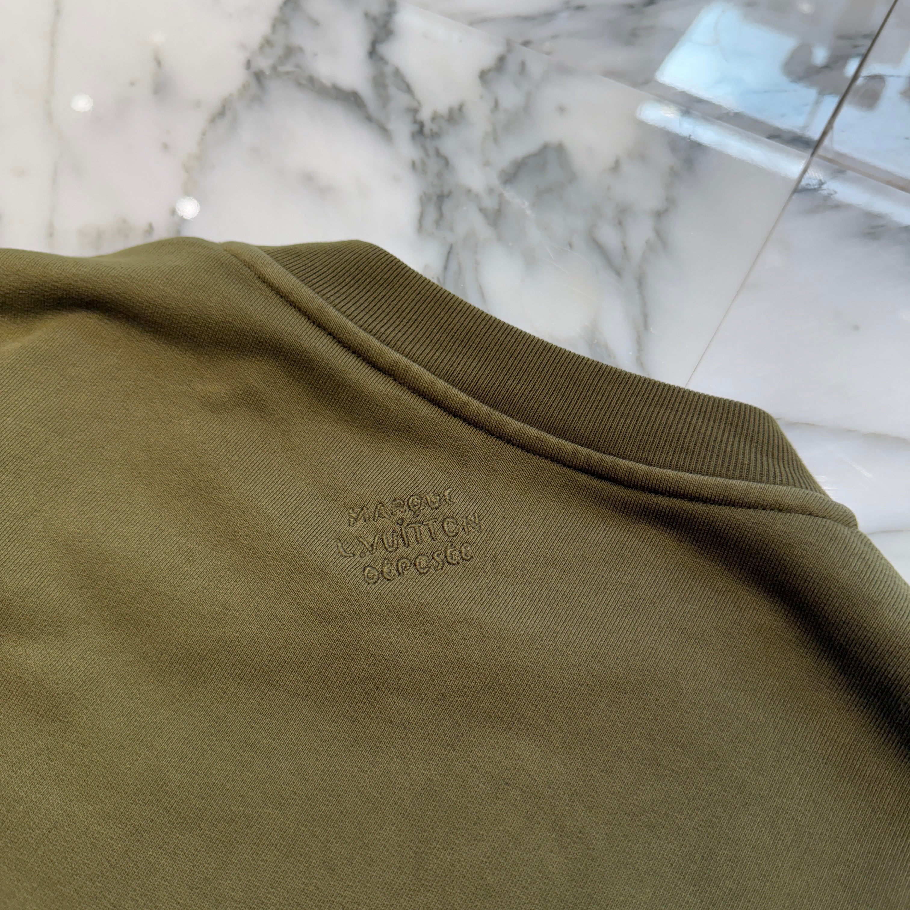 LOUIS VUITTON 2024SS Cotton Signature Logo Crewneck Sweat Shirt HQY88W Size S ルイヴィトン コットン シグネチャー ロゴ クルーネック スウェットシャツ サイズS