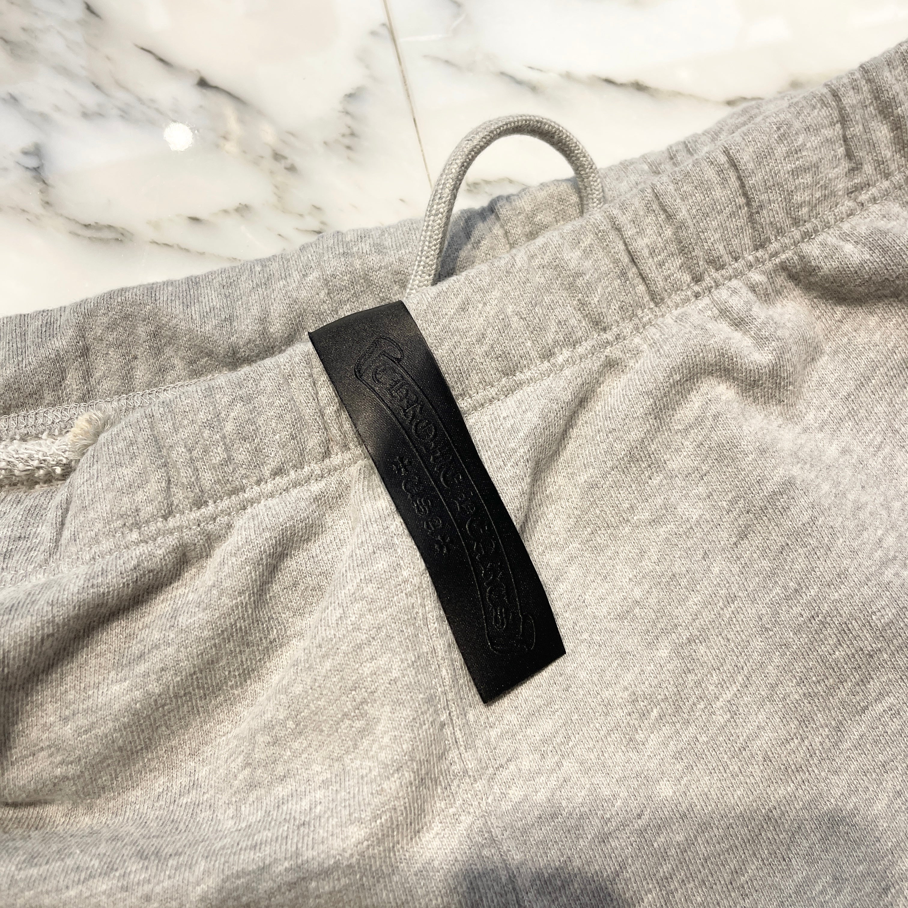 CHROME HEARTS Y NOT Cemetery Cross Flock Patch Sweat Pants Size S