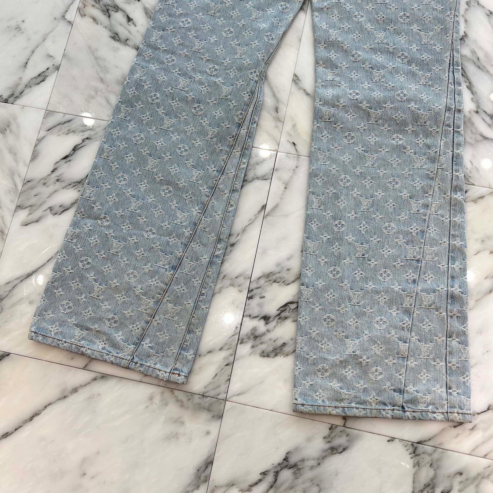 LOUIS VUITTON × NBA 2021AW Embroidered Patch Monogram Flare Denim Pants Size 29 ルイヴィトン × NBA 刺繡パッチモノグラムフレアデニムパンツ サイズ29