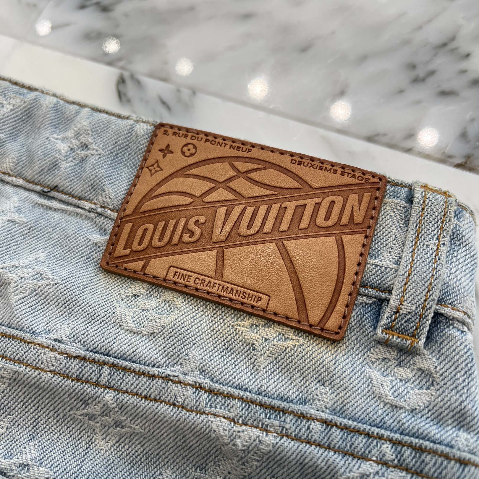 LOUIS VUITTON × NBA 2021AW Embroidered Patch Monogram Flare Denim Pants Size 29 ルイヴィトン × NBA 刺繡パッチモノグラムフレアデニムパンツ サイズ29