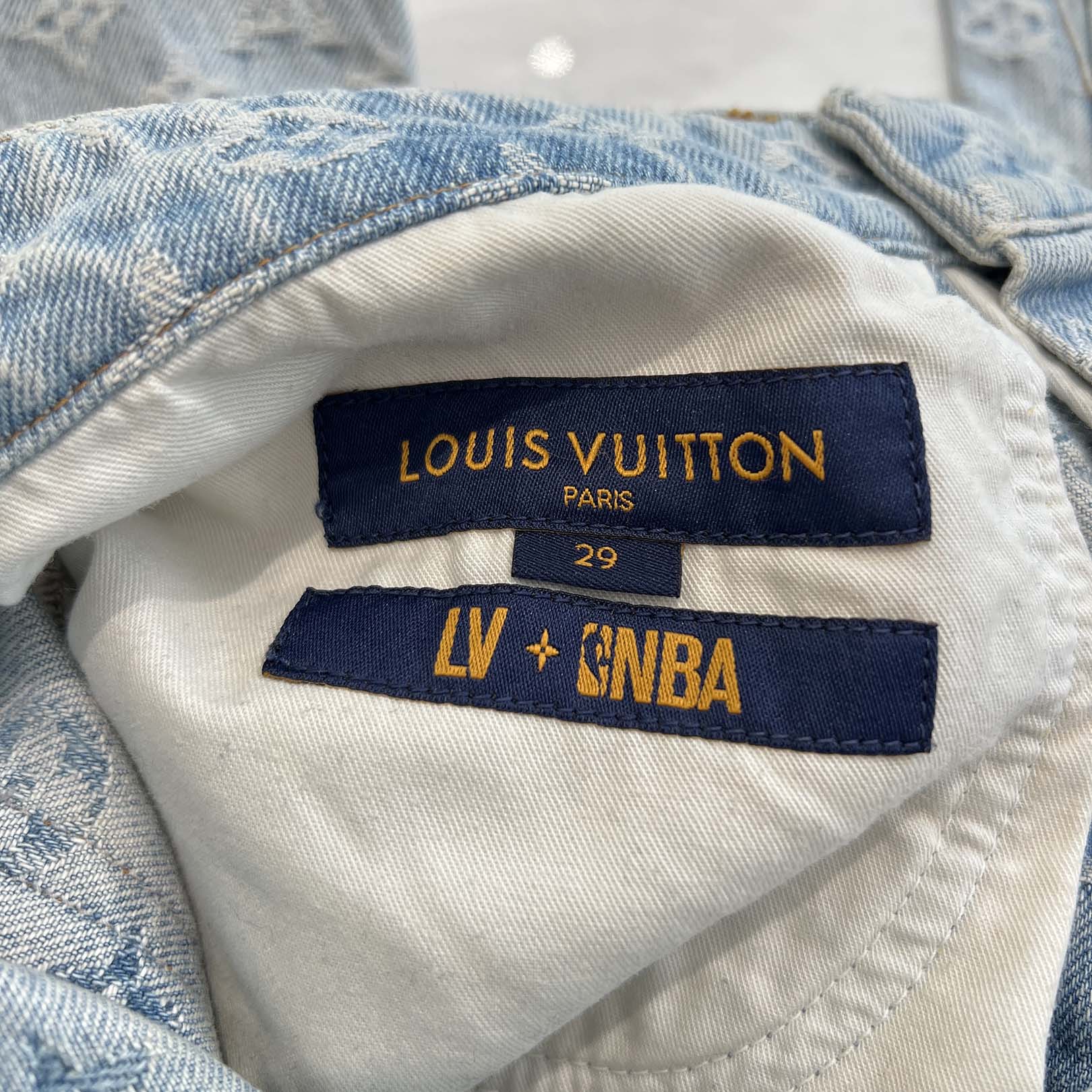 LOUIS VUITTON × NBA 2021AW Embroidered Patch Monogram Flare Denim Pants Size 29 ルイヴィトン × NBA 刺繡パッチモノグラムフレアデニムパンツ サイズ29