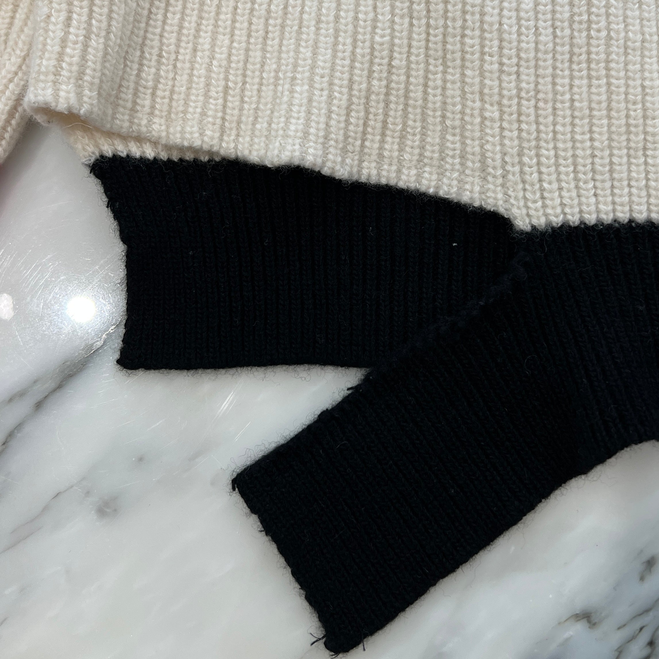 MARNI 2022AW Cut Off Crew Neck Ribbed Knit Sweater GCMG0246Q2 UFH440 Size 44 マルニ カットオフ クルーネック リブ ニット セーター サイズ44