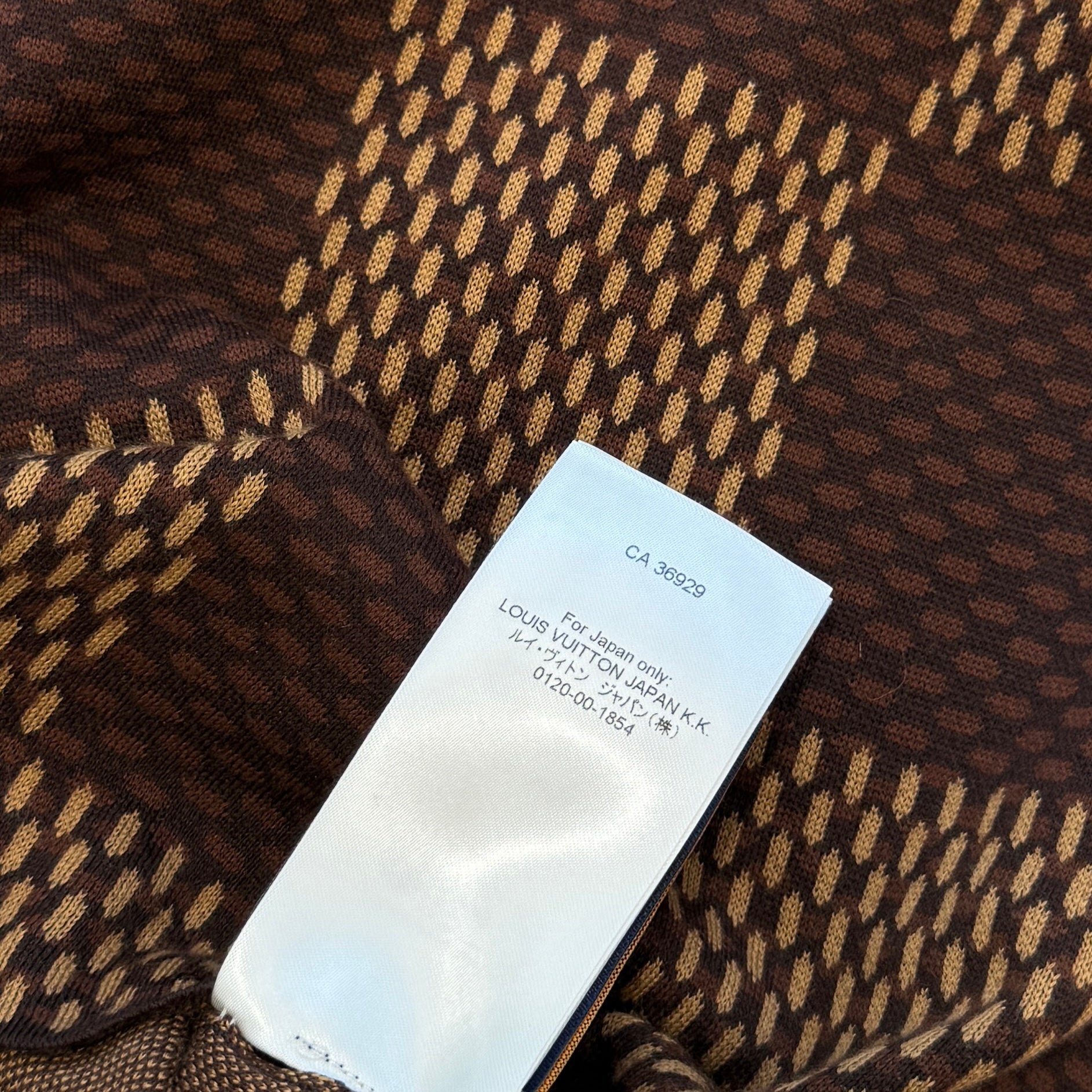 LOUIS VUITTON 2024SS Cotton Damier Strauss LV Patch Tee HQN63W Size S ルイヴィトン コットンダミエ ストラスLVパッチ Tシャツ サイズS