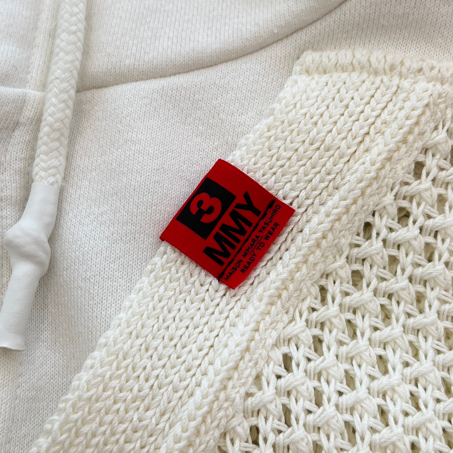 Maison MIHARA YASUHIRO 2021SS Hooded Mesh Cotton Cardigan A06CD521 Size 46 メゾン ミハラヤスヒロ フーデッド メッシュ コットン カーディガン サイズ46