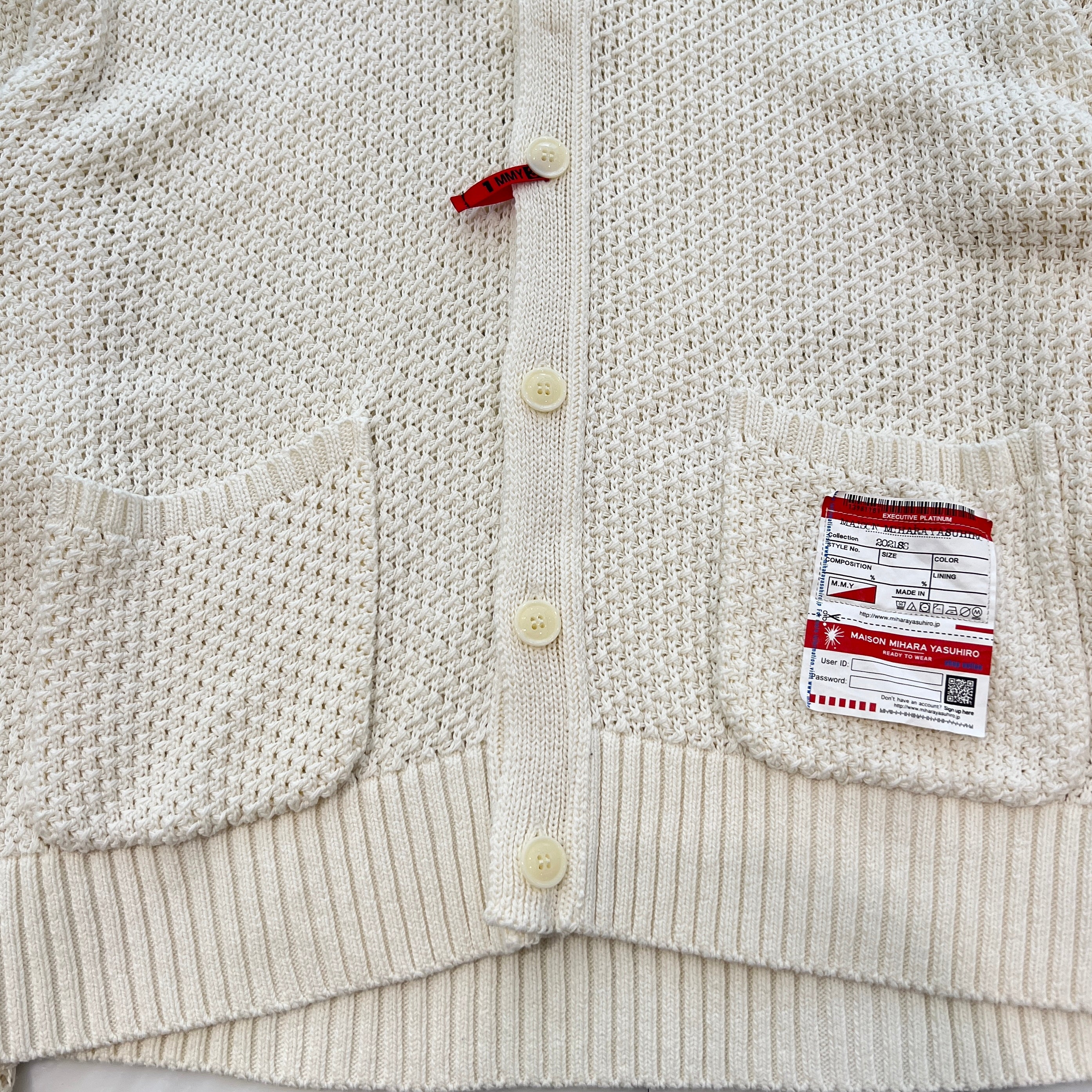 Maison MIHARA YASUHIRO 2021SS Hooded Mesh Cotton Cardigan A06CD521 Size 46 メゾン ミハラヤスヒロ フーデッド メッシュ コットン カーディガン サイズ46