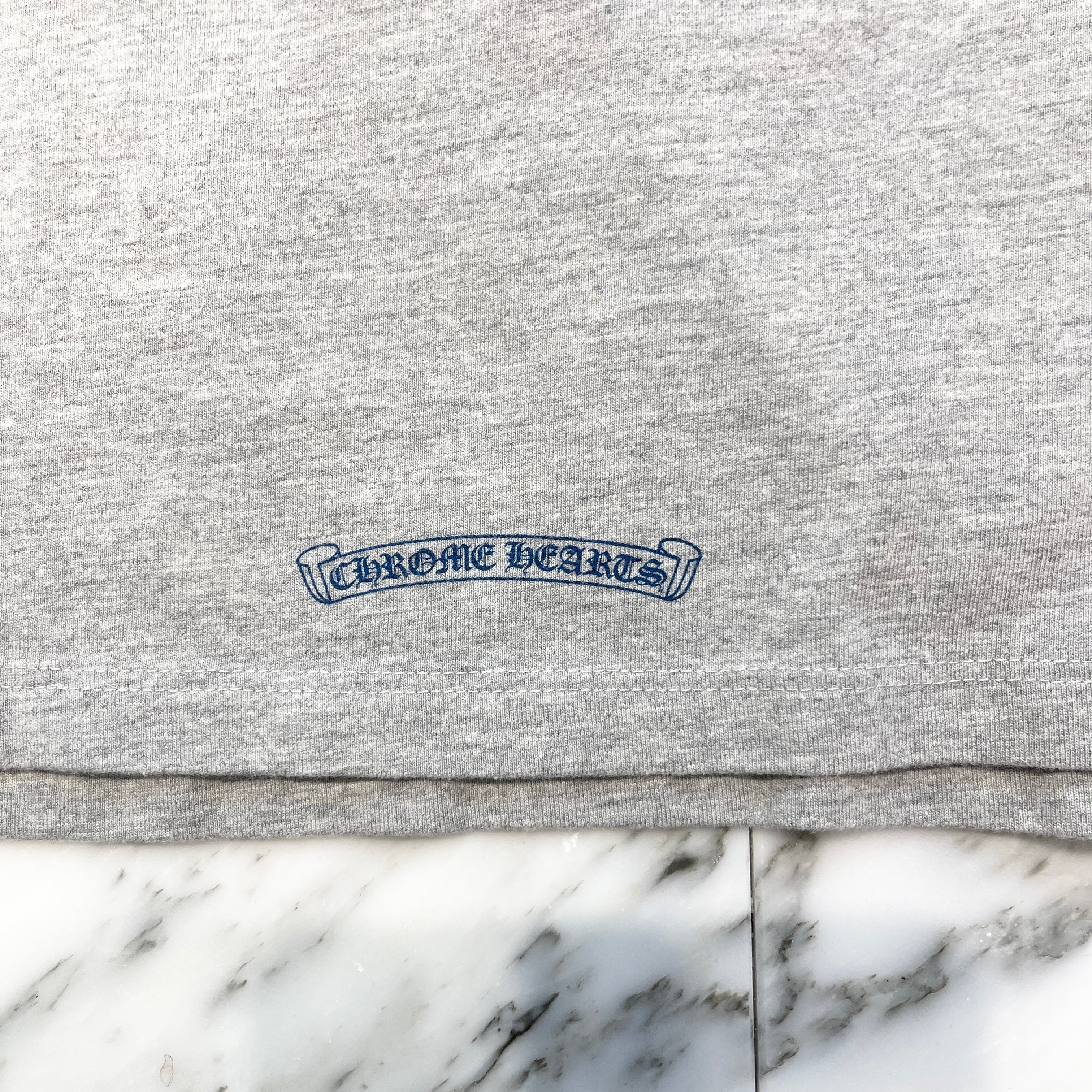 CHROME HEARTS Y NOT King Taco 3 Cemetery Cross Flock Print Long Sleeve Tee Size M クロムハーツ ワイノット キングタコ 3セメタリークロス フロックプリント ロングスリーブTシャツ サイズM