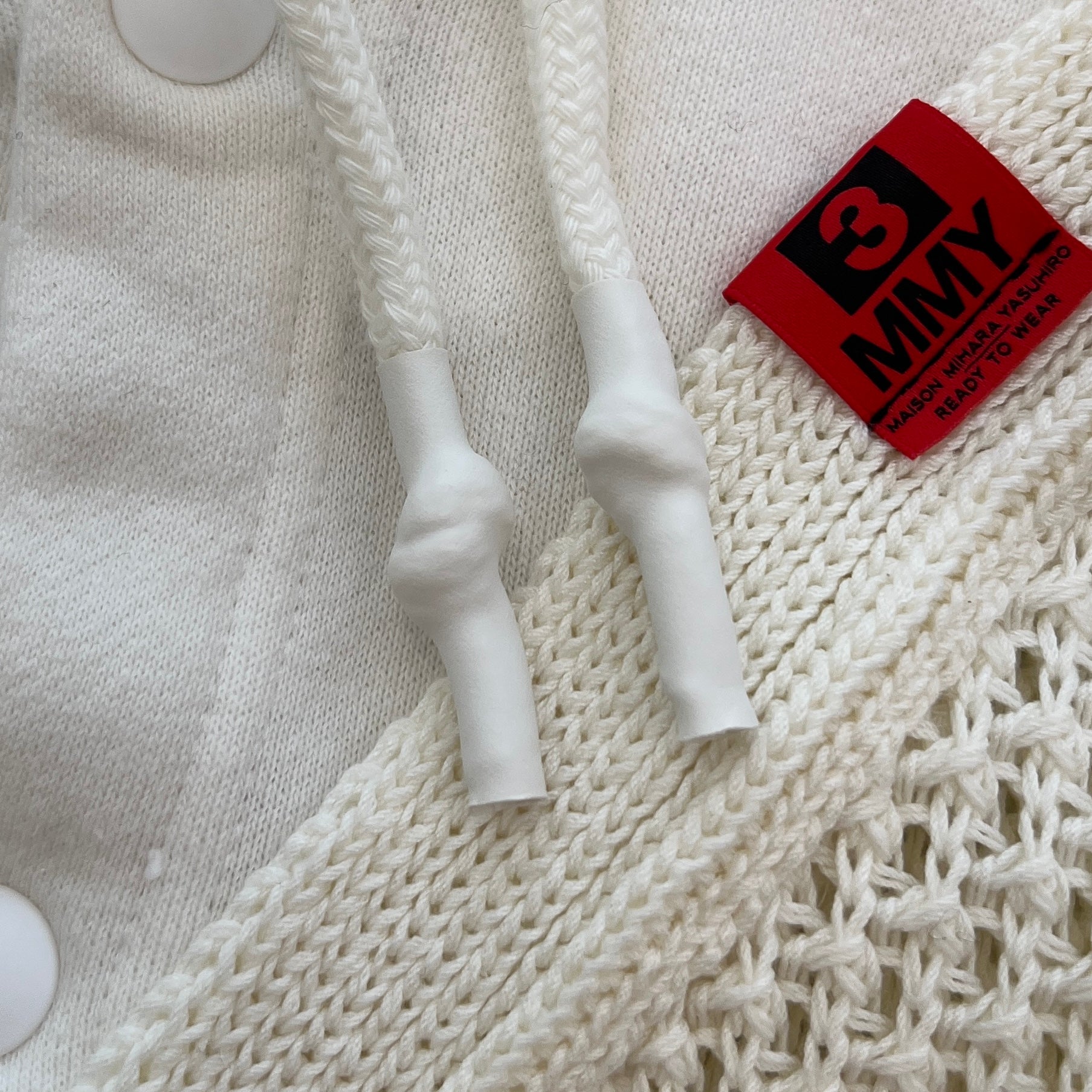 Maison MIHARA YASUHIRO 2021SS Hooded Mesh Cotton Cardigan A06CD521 Size 46 メゾン ミハラヤスヒロ フーデッド メッシュ コットン カーディガン サイズ46