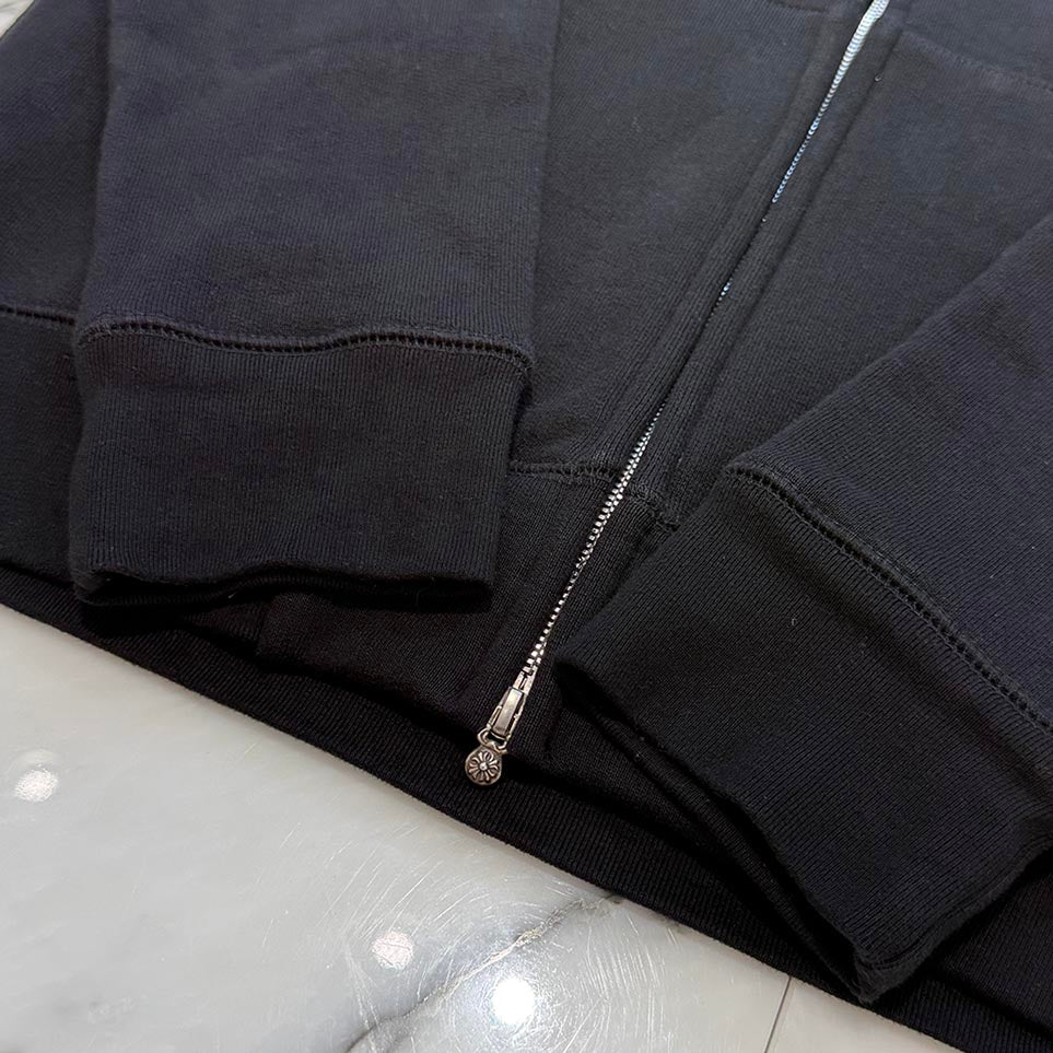 CHROME HEARTS Ynot King Taco 3 Cemetery Cross Embroidery Zip Up Hoodie Size M クロムハーツ ワイノット キングタコ 3セメタリークロス刺繍 ジップアップフーディー サイズM