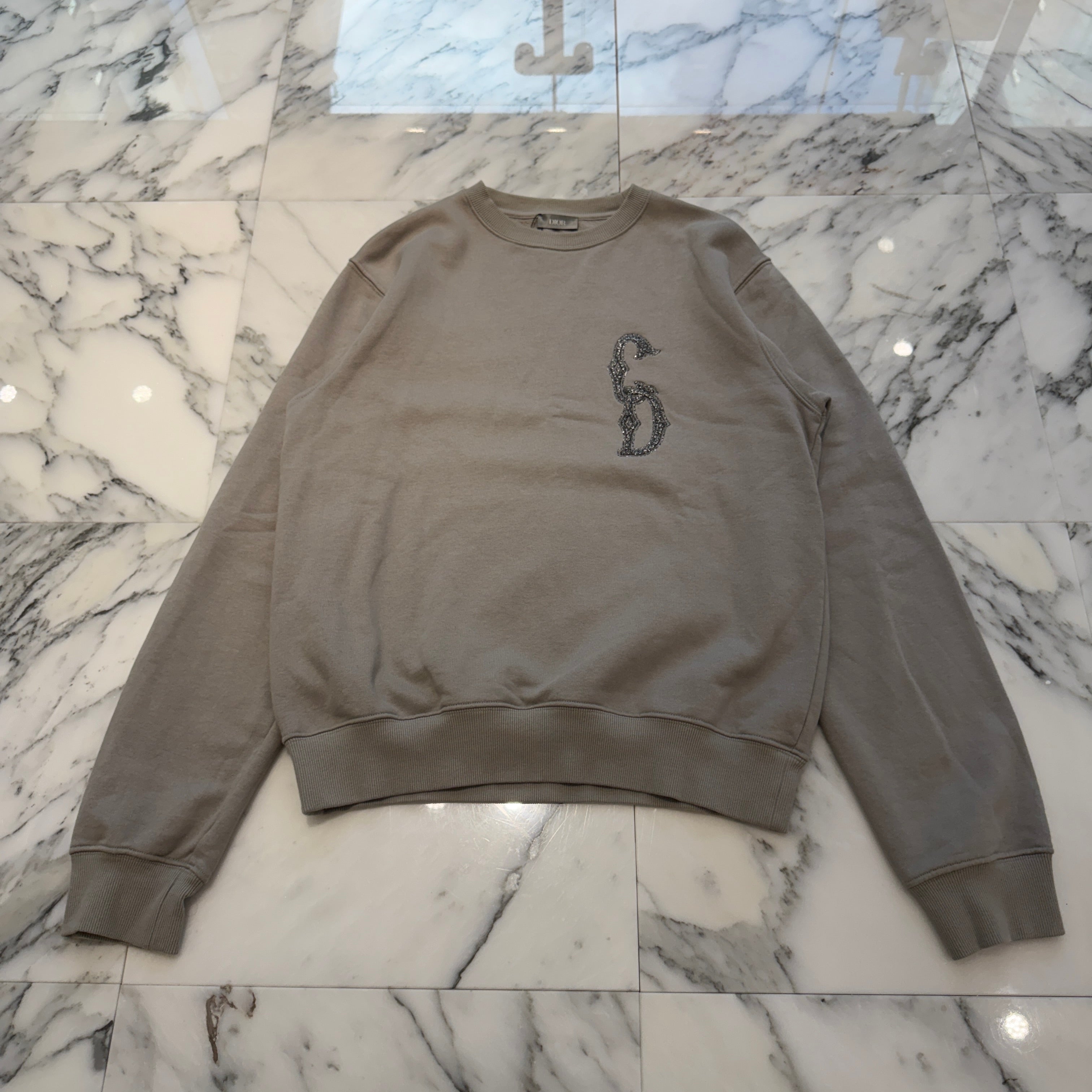 DIOR 2023AW CD Logo Embroidery Crewneck Sweat Shirt 343J699A0531 Size S ディオール CDロゴ刺繍 クルーネック スウェットシャツ サイズS