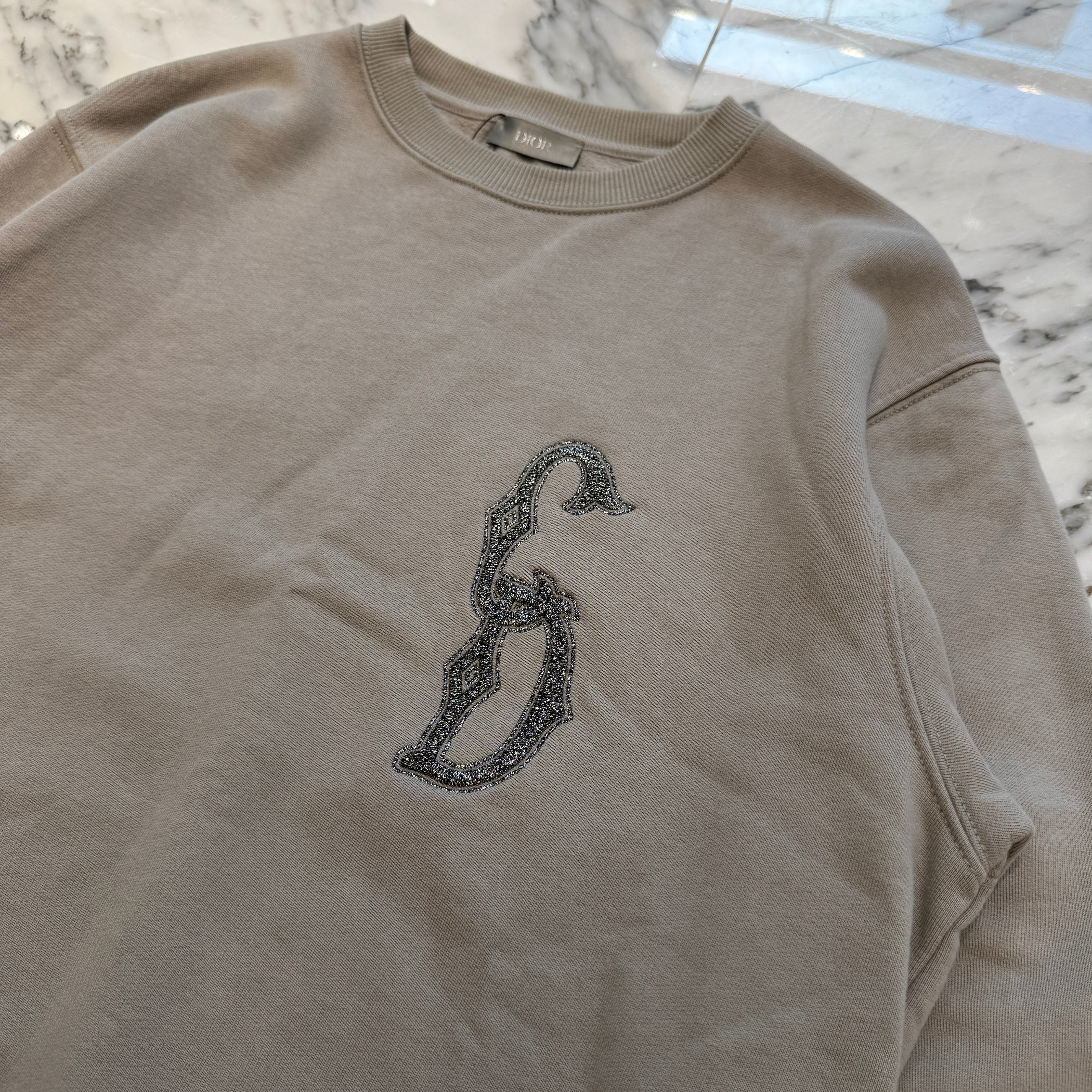 DIOR 2023AW CD Logo Embroidery Crewneck Sweat Shirt 343J699A0531 Size S ディオール CDロゴ刺繍 クルーネック スウェットシャツ サイズS