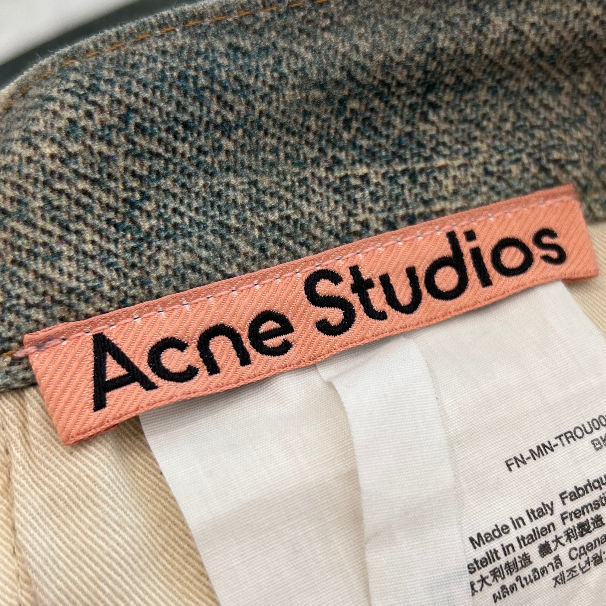 Acne Studios Chain Print Loose Fit Jeans FN-MN-TROU001070 BK0659- Size 46 アクネストゥディオス チェーンプリント ルーズフィット ジーンズ サイズ46