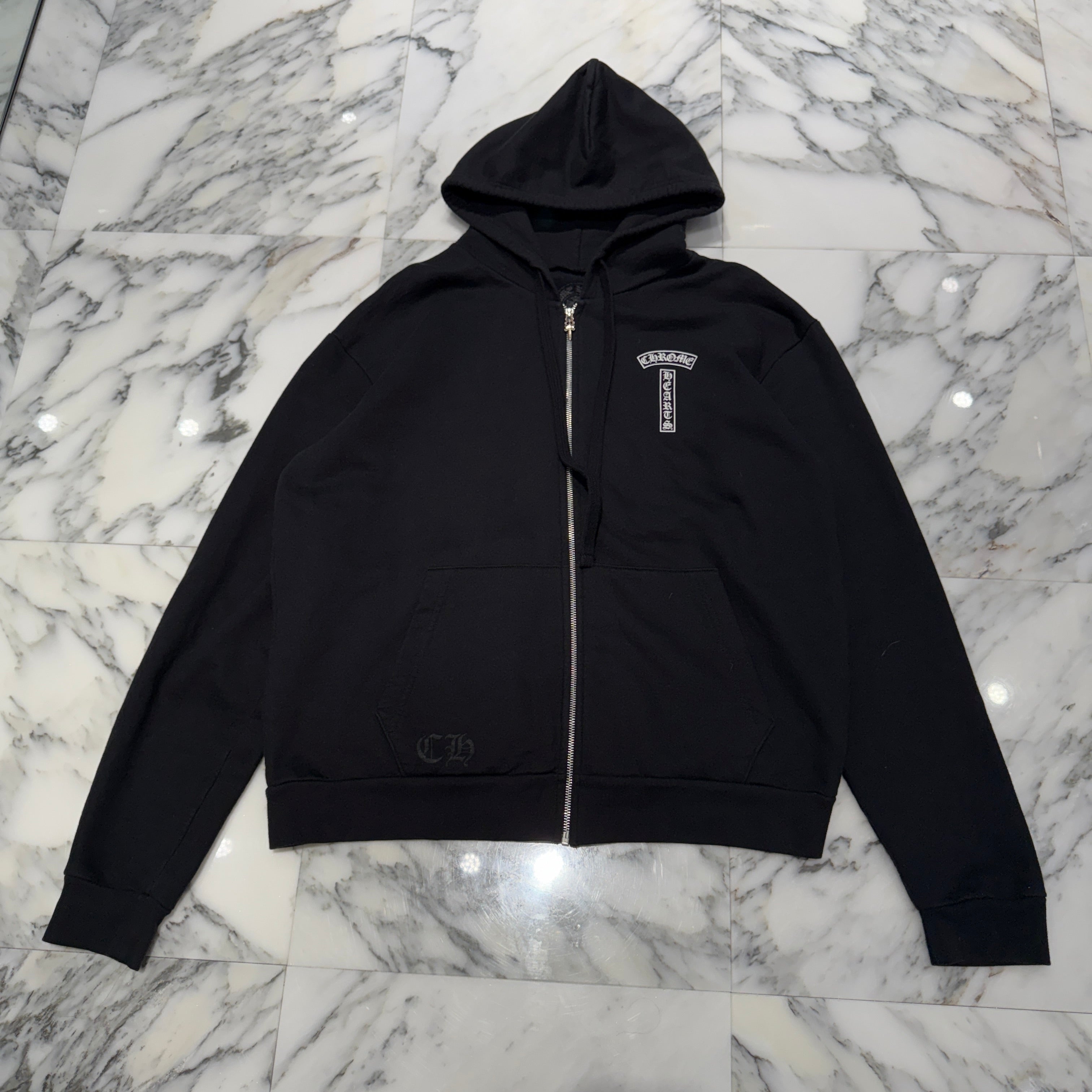 CHROME HEARTS Back Arch FUCK YOU Logo Zip Up Hoodie Size M クロムハーツ バックアーチ USA ロゴ ジップアップフーディー サイズM