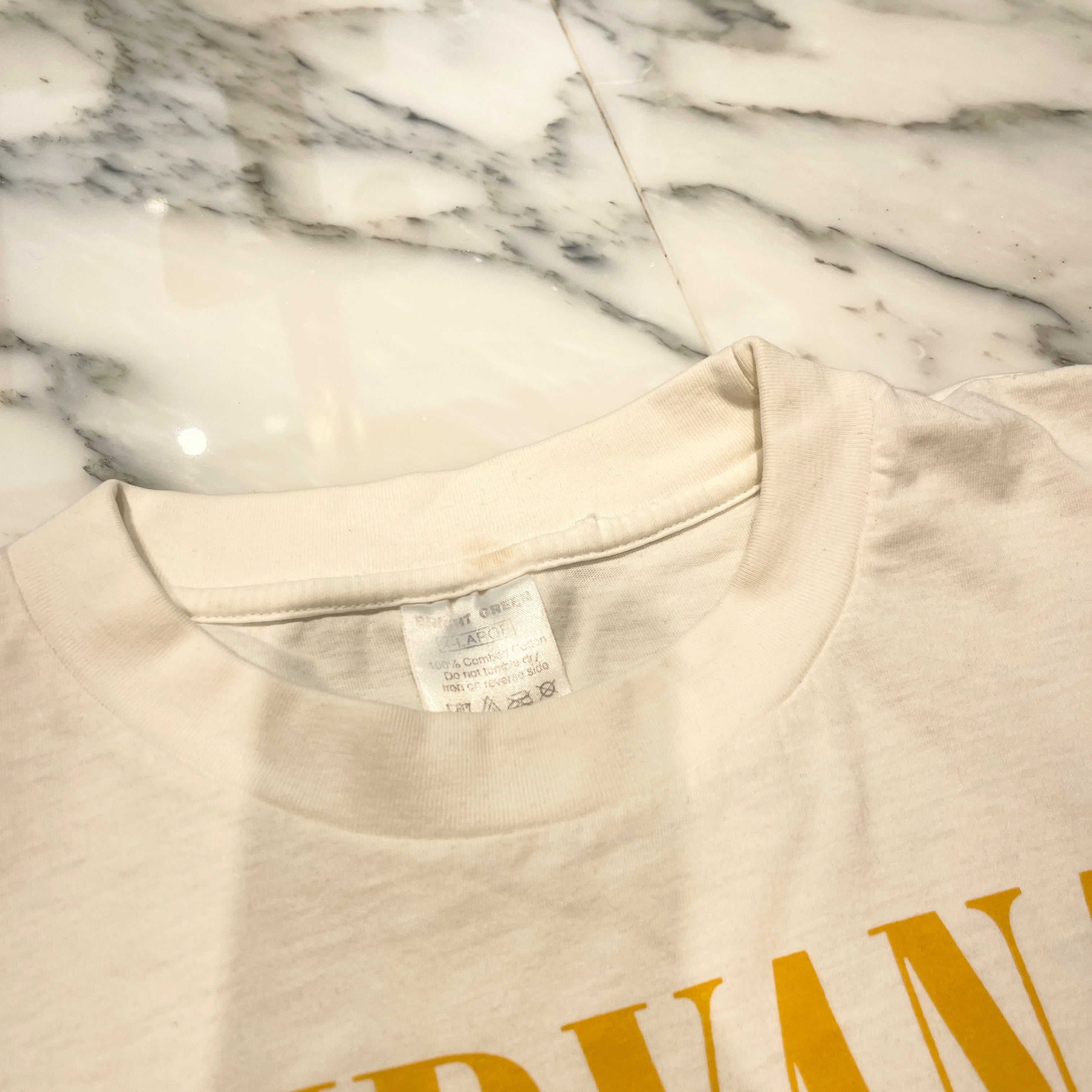 Vintage 90's NIRVANA "IN UTERO" 1993 BRIGHT GREEN S/S Tee Size XL 90's ニルヴァーナ "インユーテロ" 1993 ブライトグリーン社製 Tシャツ サイズXL