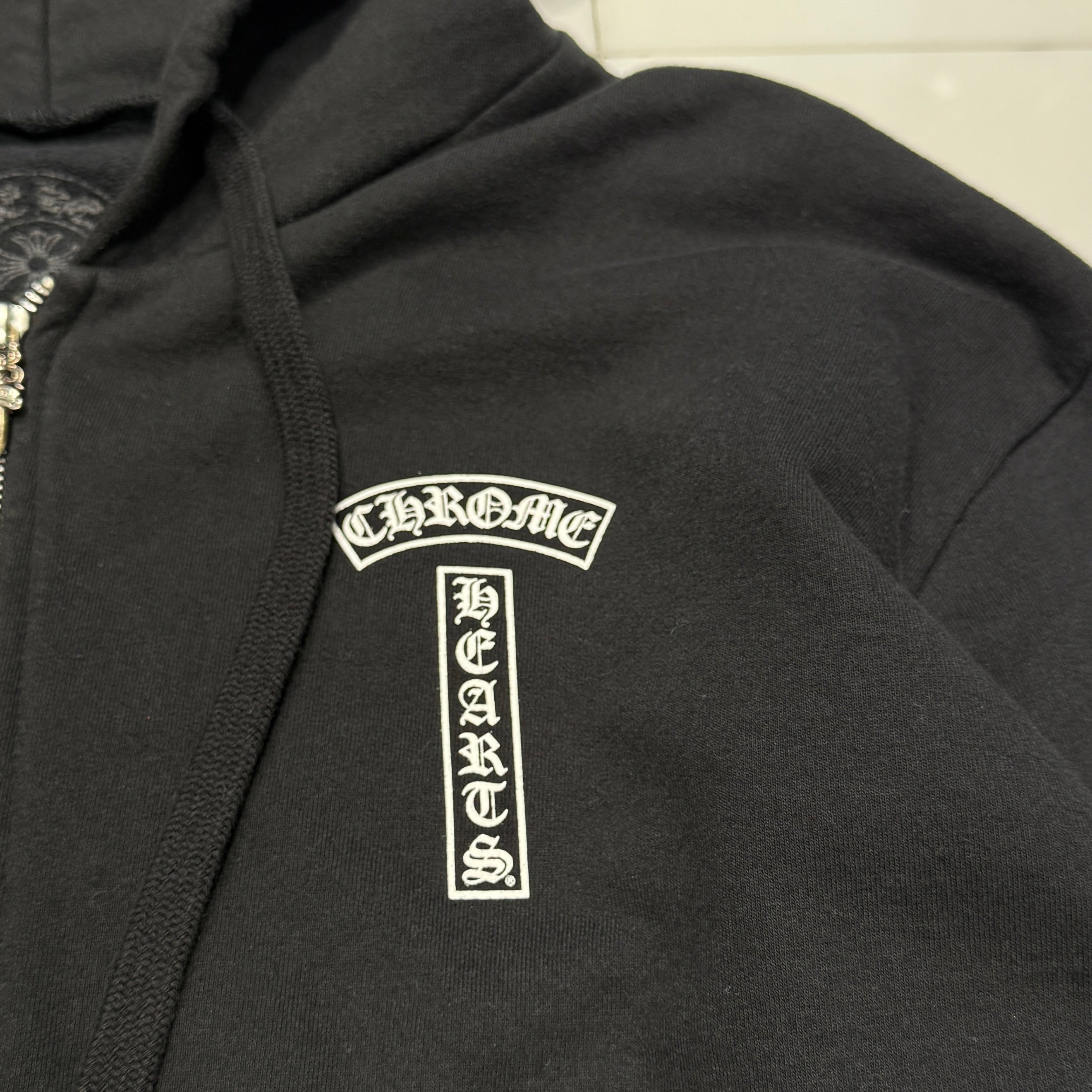 CHROME HEARTS Back Arch FUCK YOU Logo Zip Up Hoodie Size M クロムハーツ バックアーチ USA ロゴ ジップアップフーディー サイズM