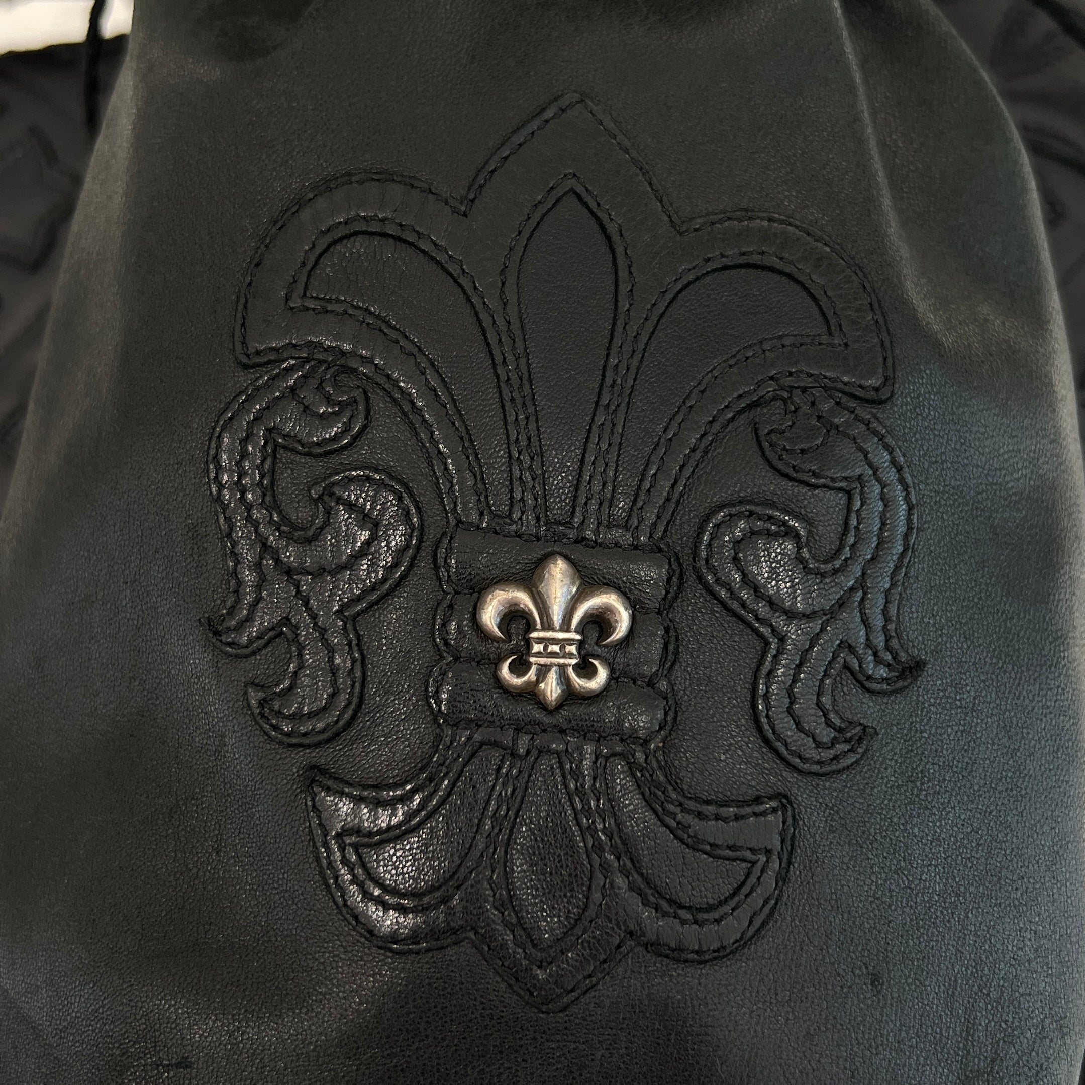 CHROME HEARTS BS FLARE PATCH DRW STRNG SACK クロムハーツ BSフレアパッチ ドローストリング 巾着