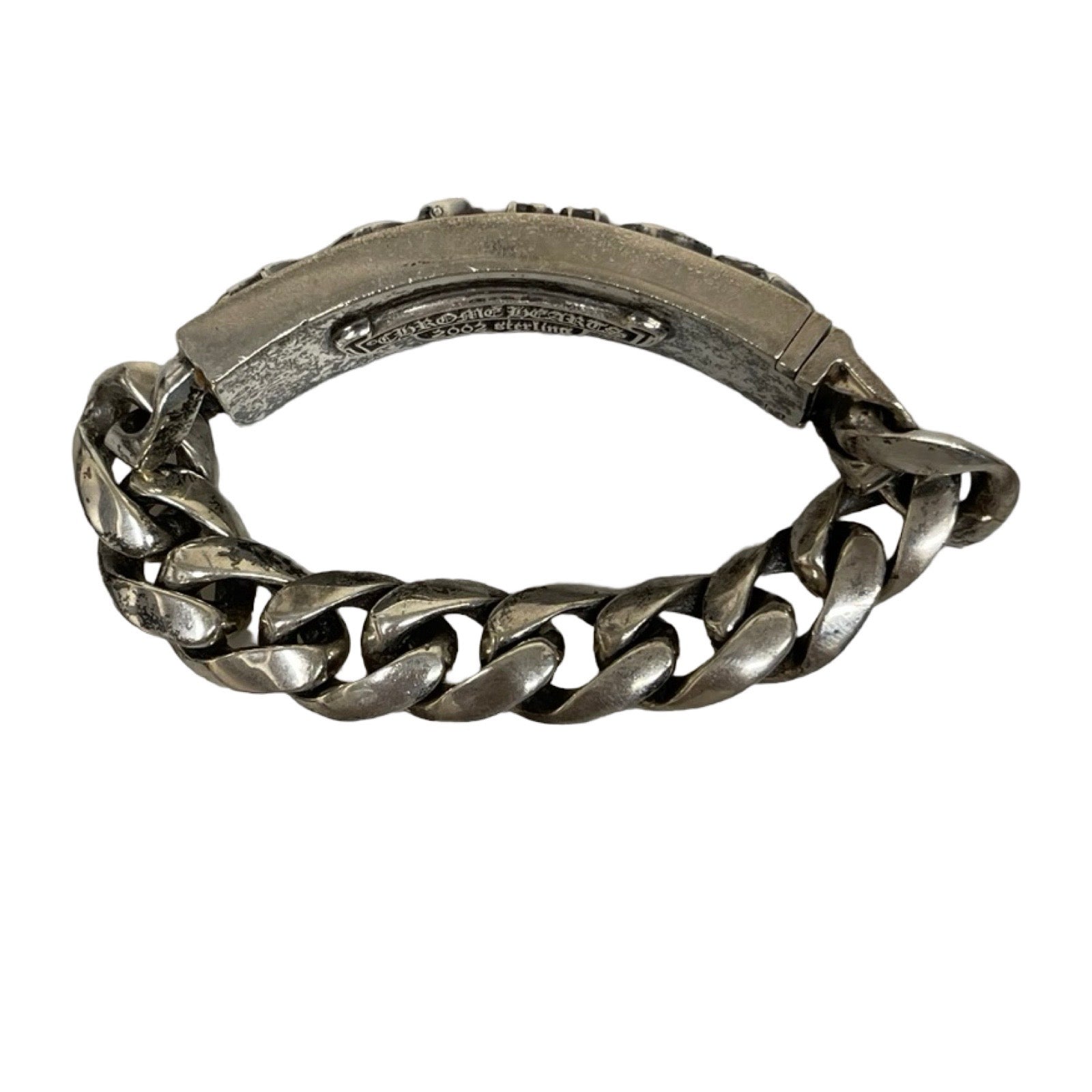 CHROME HEARTS × Rolling Stones Lip & Tongue ID Classic Bracelet 10 Links