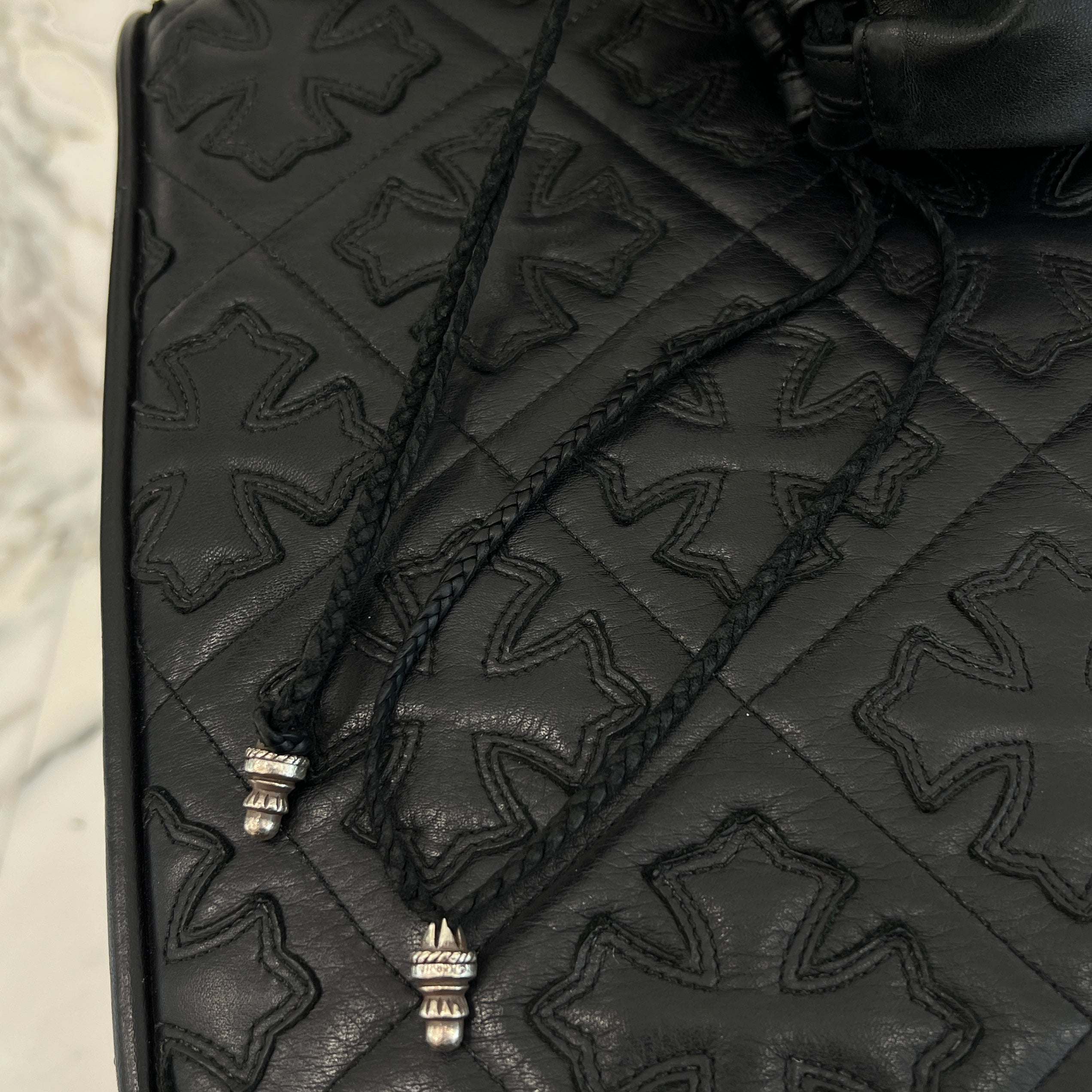 CHROME HEARTS BS FLARE PATCH DRW STRNG SACK クロムハーツ BSフレアパッチ ドローストリング 巾着