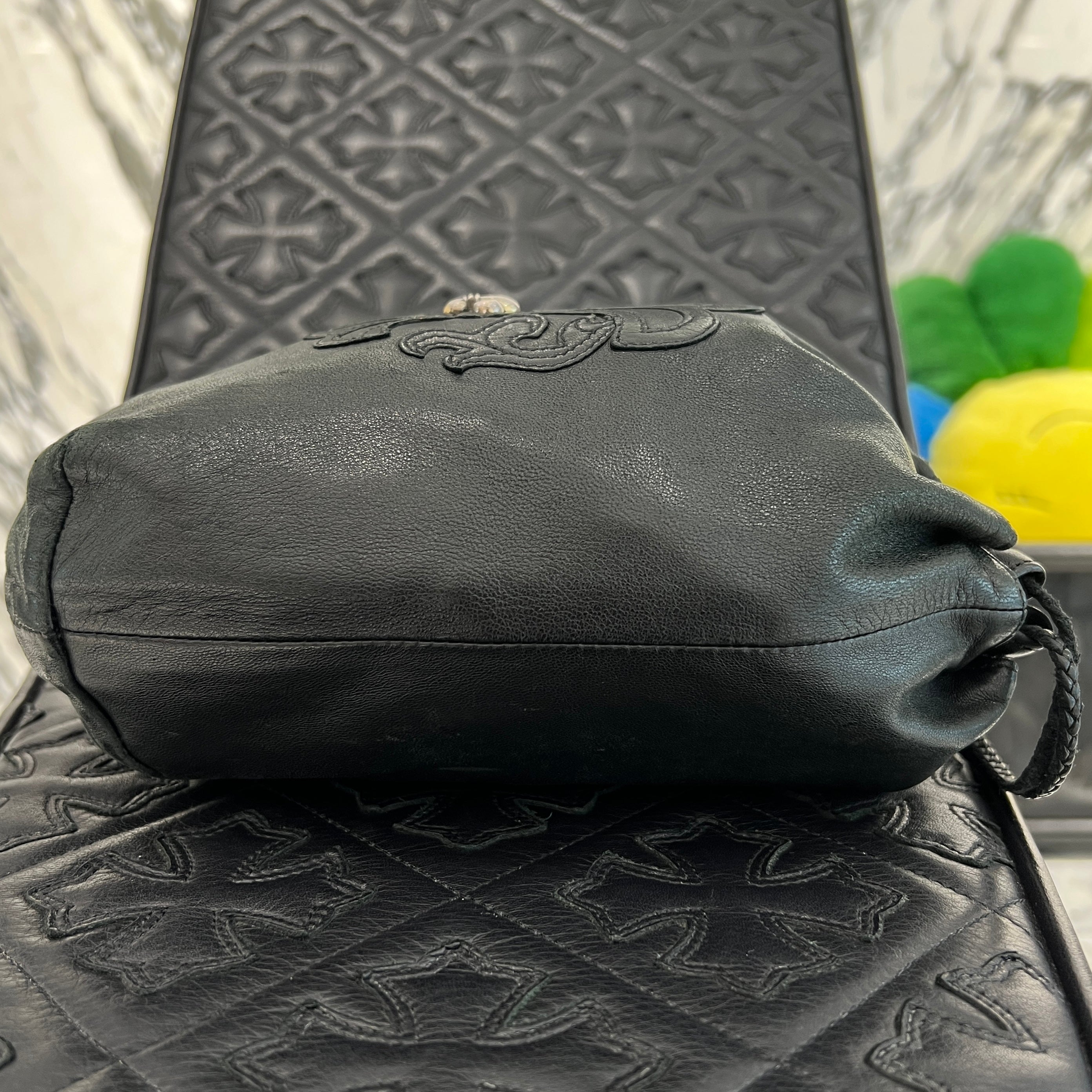 CHROME HEARTS BS FLARE PATCH DRW STRNG SACK クロムハーツ BSフレアパッチ ドローストリング 巾着