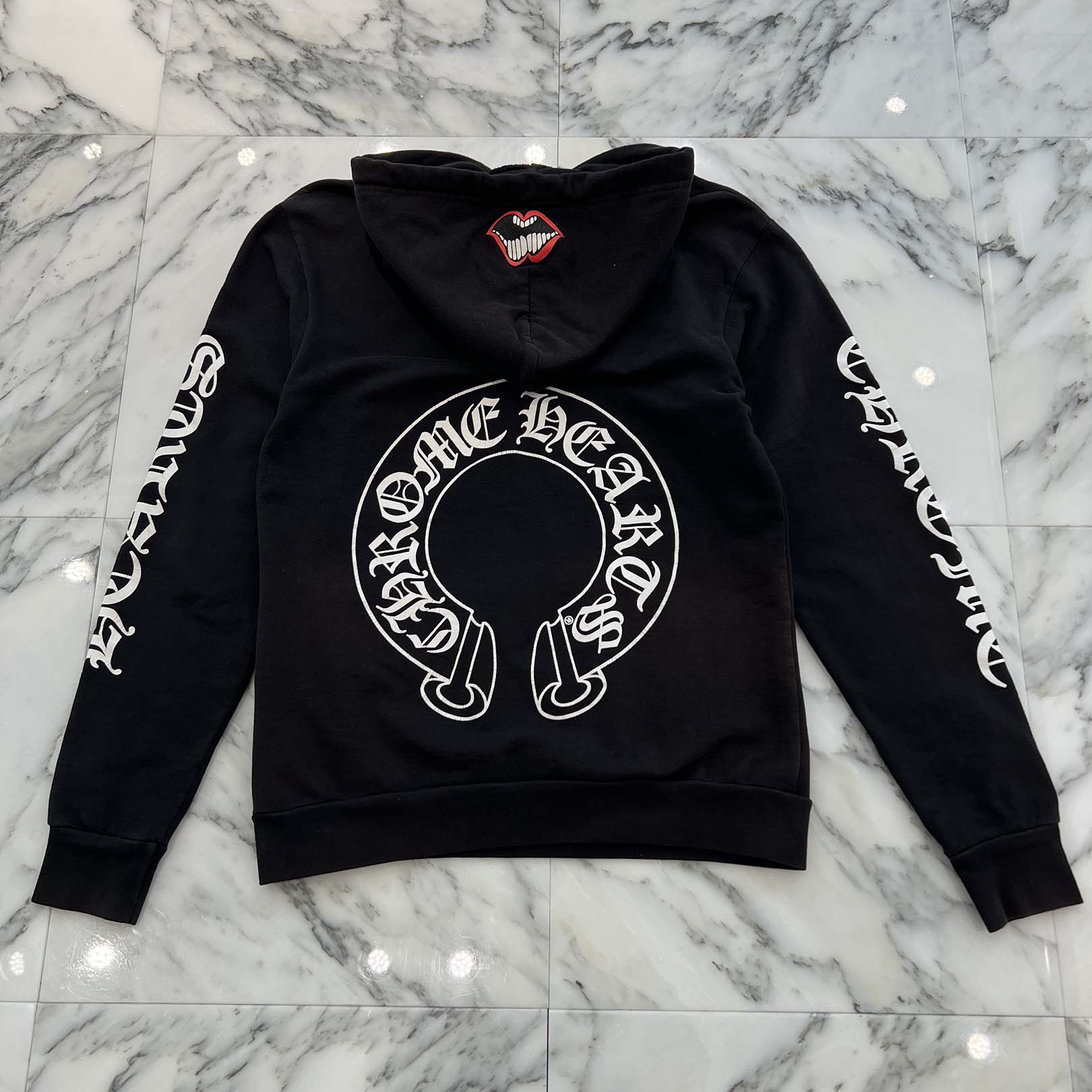 CHROME HEARTS × MATTY BOY Chomper Horseshoe Pullover Hoodie Size M クロムハーツ × マッティボーイ チョンパー ホースシュー プルオーバーフーディ サイズM