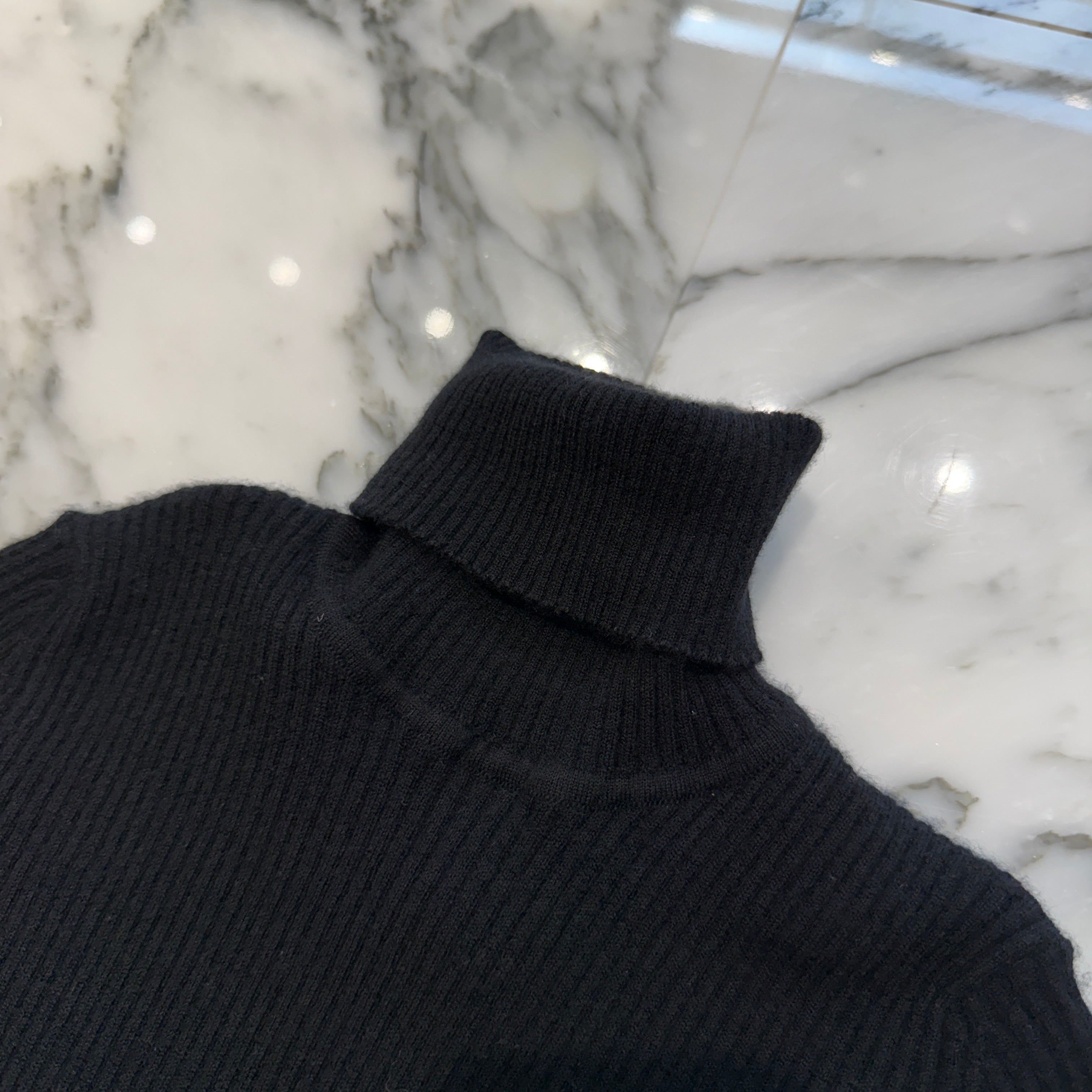 CHROME HEARTS Y NOT Triple Cross Leather Patch Cashmere Short Sleeve Knit Dress Size S クロムハーツ ワイノット トリプルクロスレザーパッチ カシミア ショートスリーブニット ワンピース サイズS