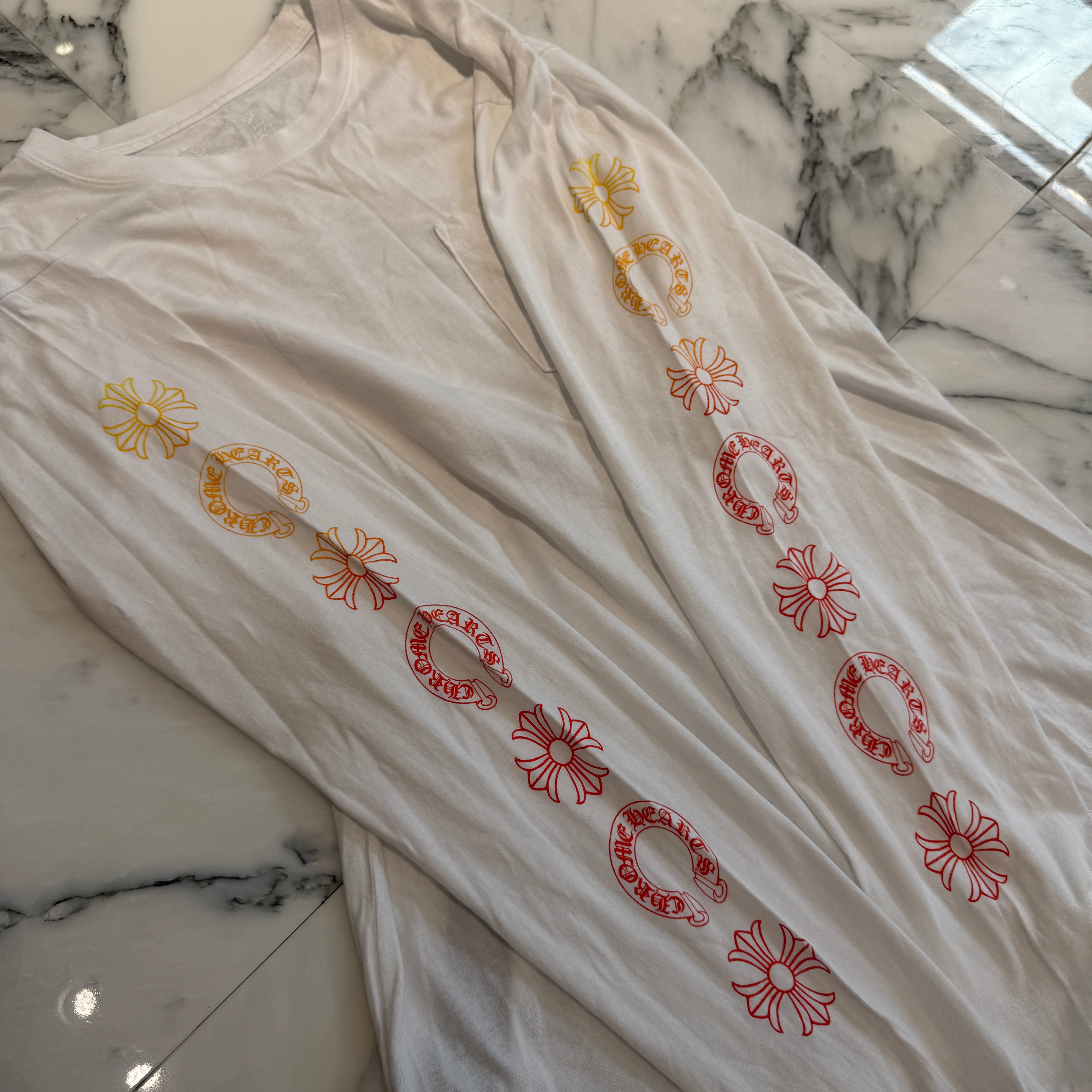 CHROME HEARTS Gradient Logo Long Sleeve Tee Size L クロムハーツ グラデーション ロゴ ロングスリーブTシャツ サイズL