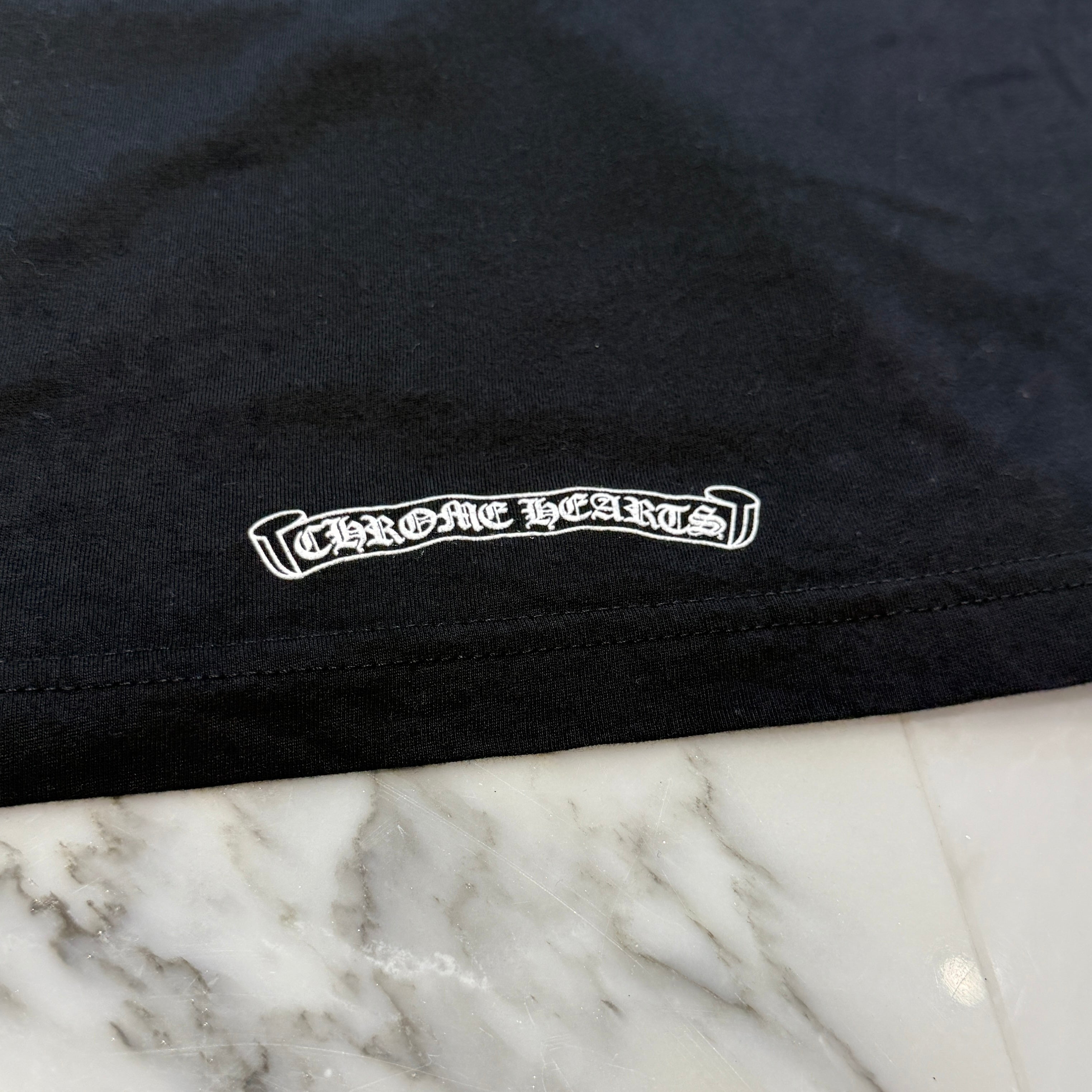 CHROME HEARTS Neck Logo Horseshoe Tee Size M クロムハーツ ネックロゴ ホースシュー Tシャツ サイズM