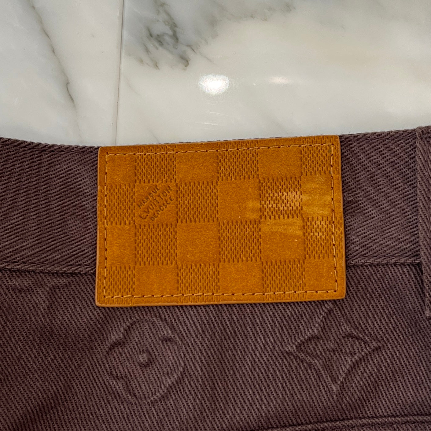 LOUIS VUITTON 2025SS Monogram Embossed Skate Long Pants 1AHBLW Size 28 ルイヴィト モノグラムエンボスド スケートロングパンツ サイズ28