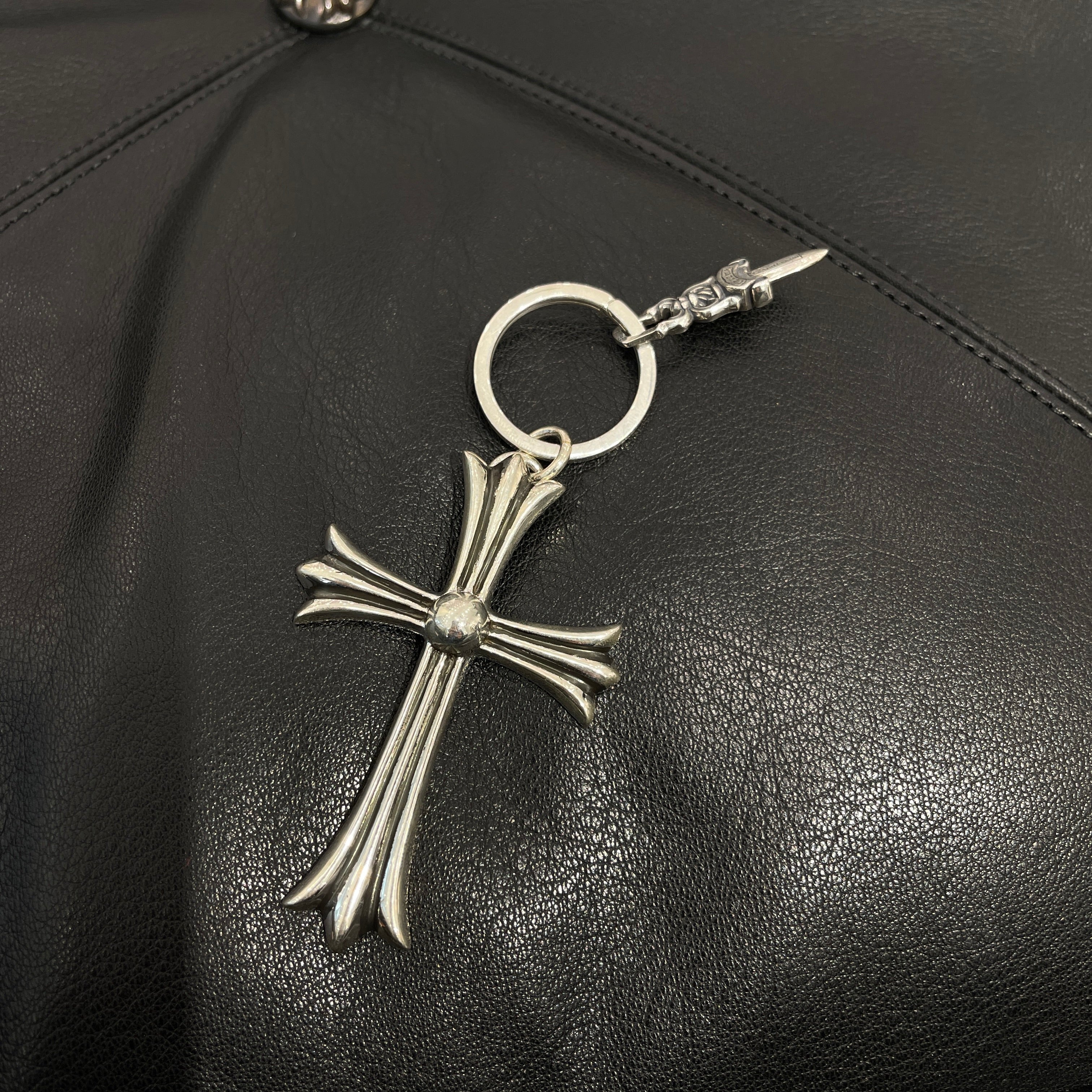 CHROME HEARTS Large CH Cross Keyring With Dagger クロムハーツ ラージ CHクロス キーリング ウィズ ダガー