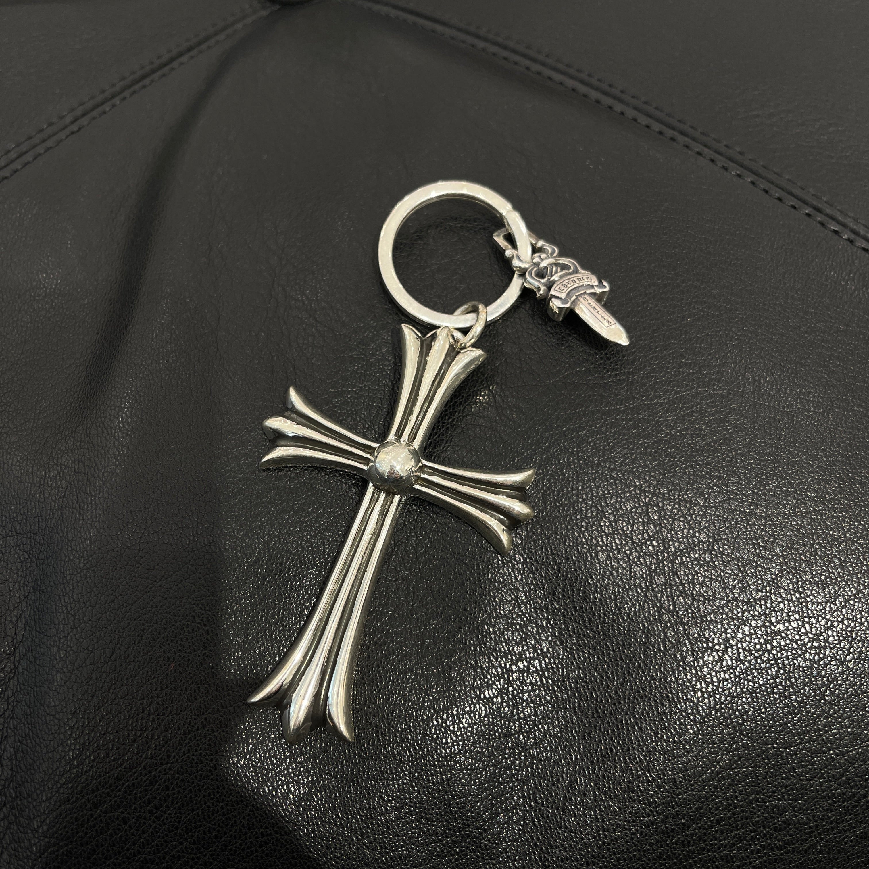 CHROME HEARTS Large CH Cross Keyring With Dagger クロムハーツ ラージ CHクロス キーリング ウィズ ダガー