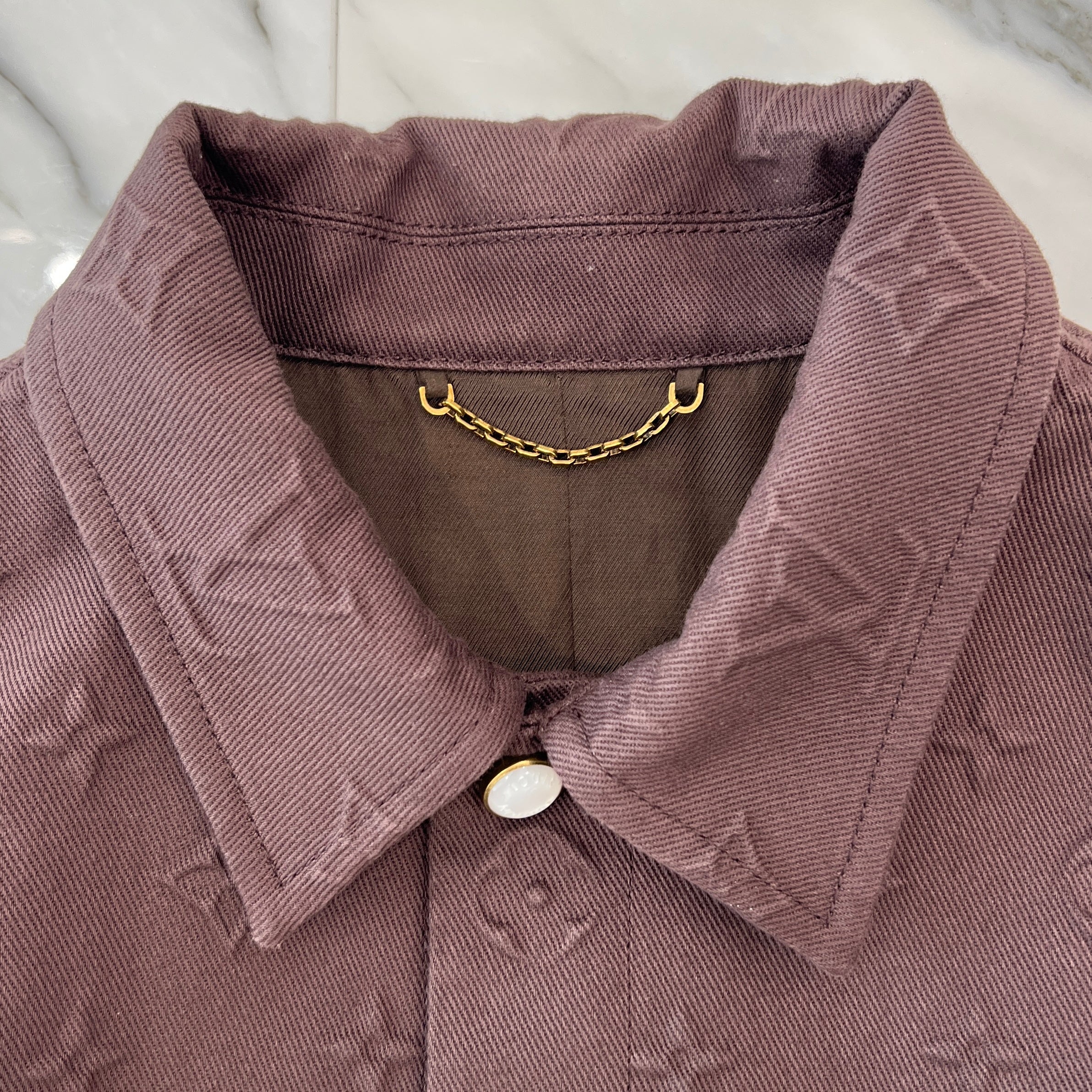 LOUIS VUITTON 2025SS Monogram Embossed Over Shirt 1AHBF4 Size 46 ルイヴィトン モノグラムエンボスドオーバーシャツ サイズ46