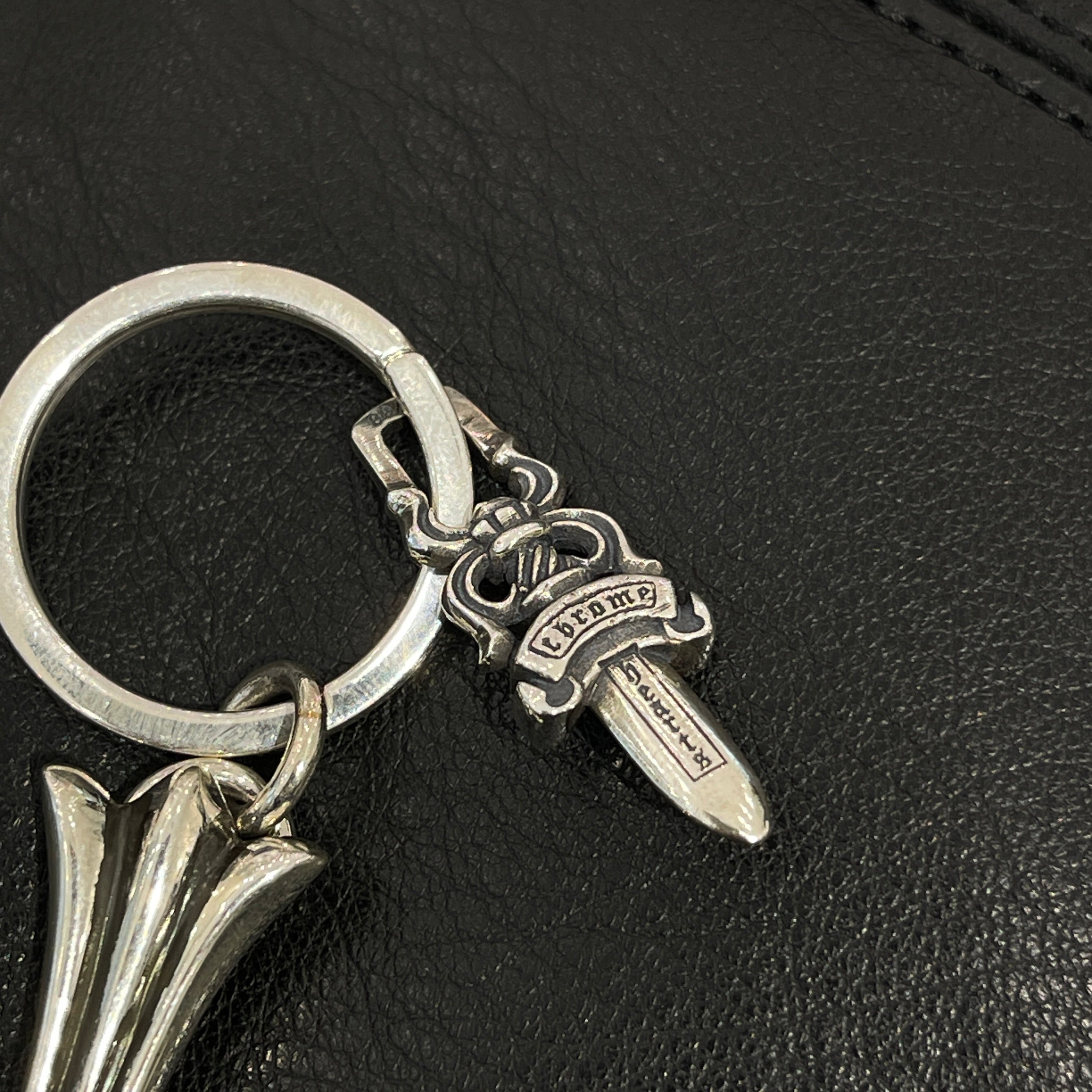 CHROME HEARTS Large CH Cross Keyring With Dagger クロムハーツ ラージ CHクロス キーリング ウィズ ダガー