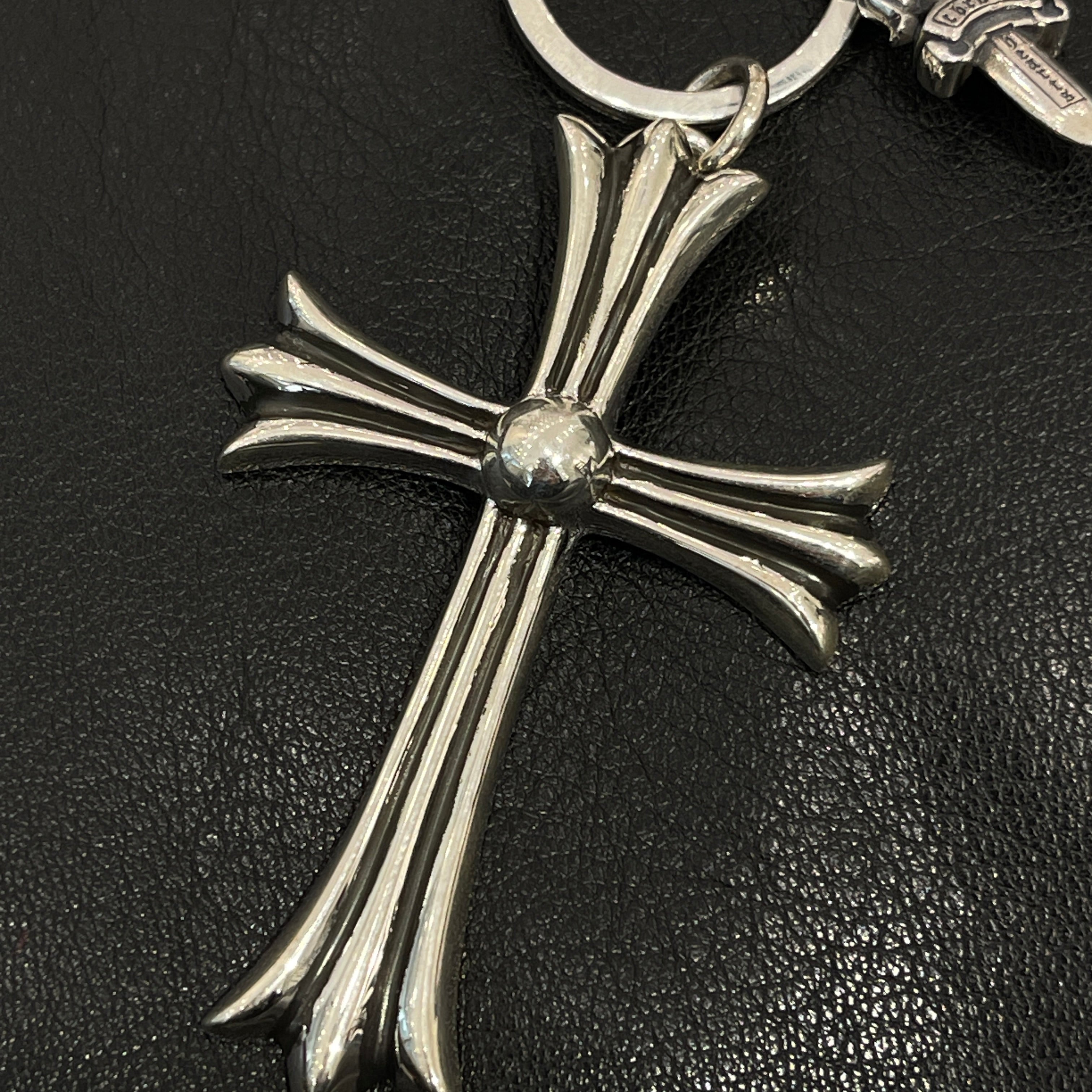 CHROME HEARTS Large CH Cross Keyring With Dagger クロムハーツ ラージ CHクロス キーリング ウィズ ダガー