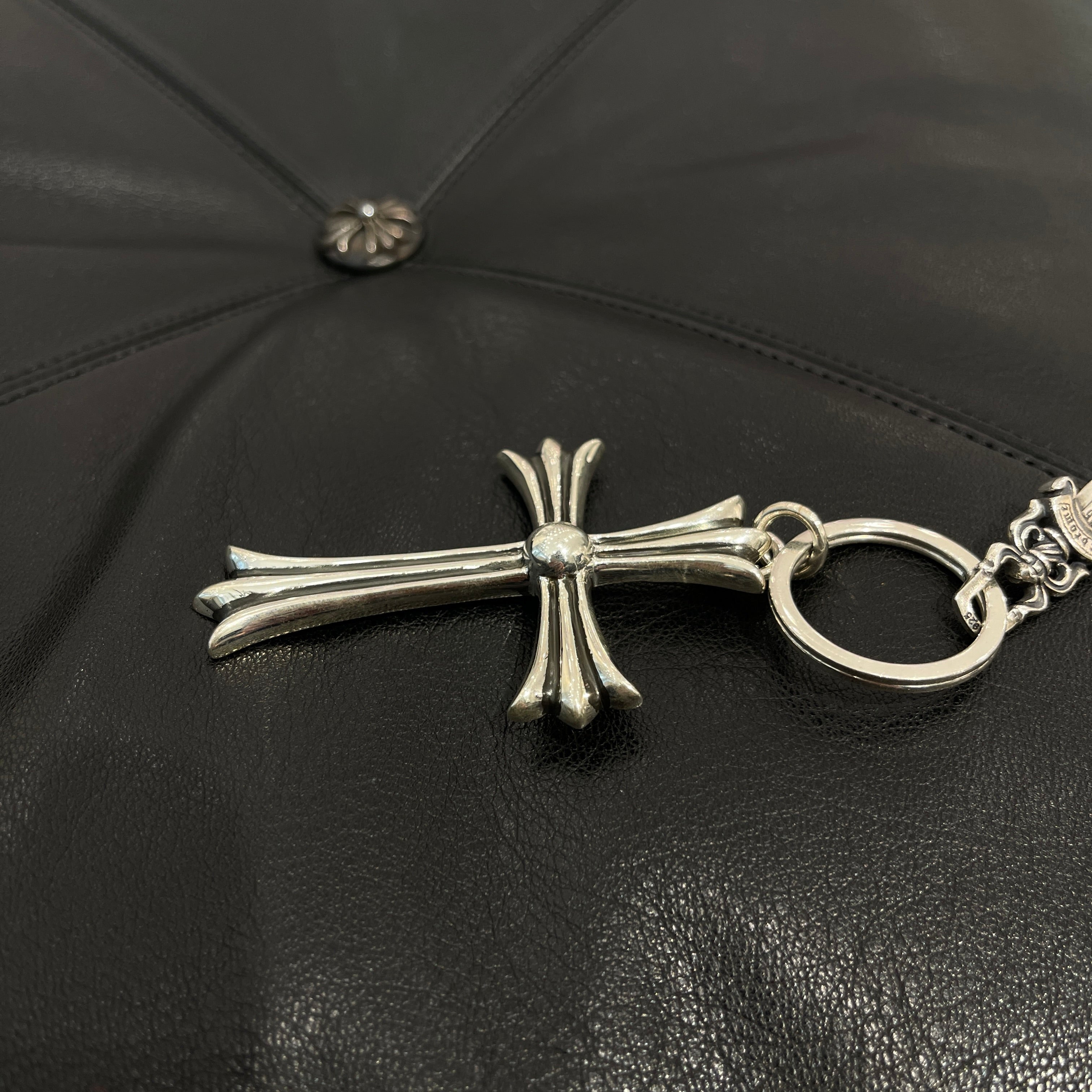 CHROME HEARTS Large CH Cross Keyring With Dagger クロムハーツ ラージ CHクロス キーリング ウィズ ダガー