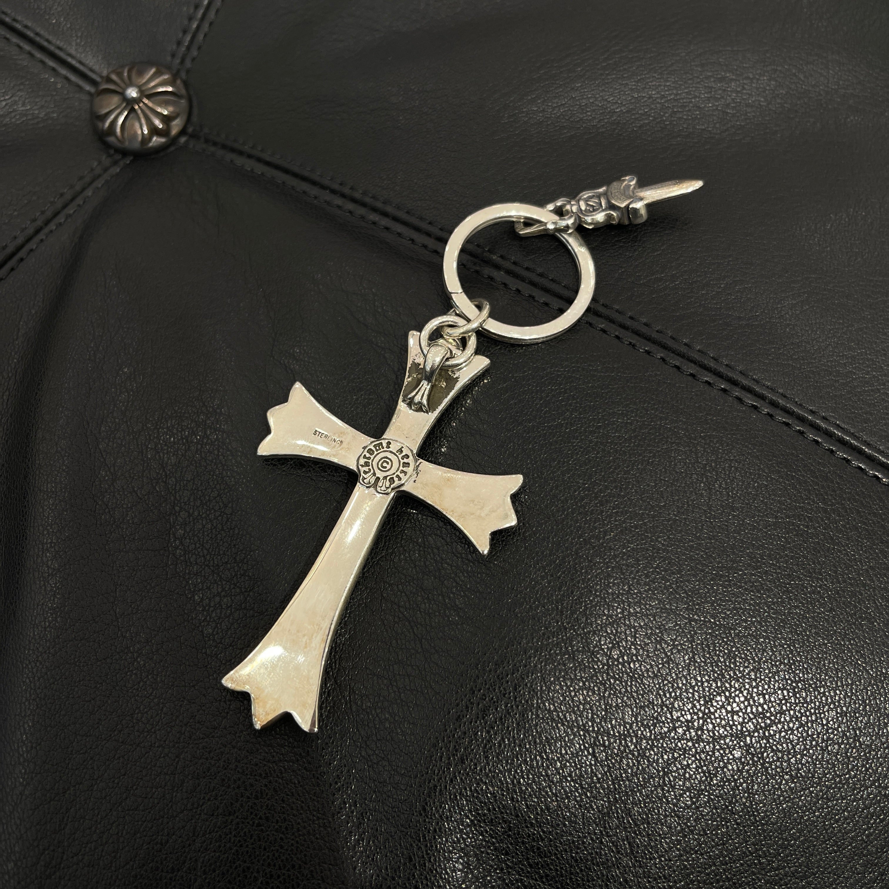 CHROME HEARTS Large CH Cross Keyring With Dagger クロムハーツ ラージ CHクロス キーリング ウィズ ダガー
