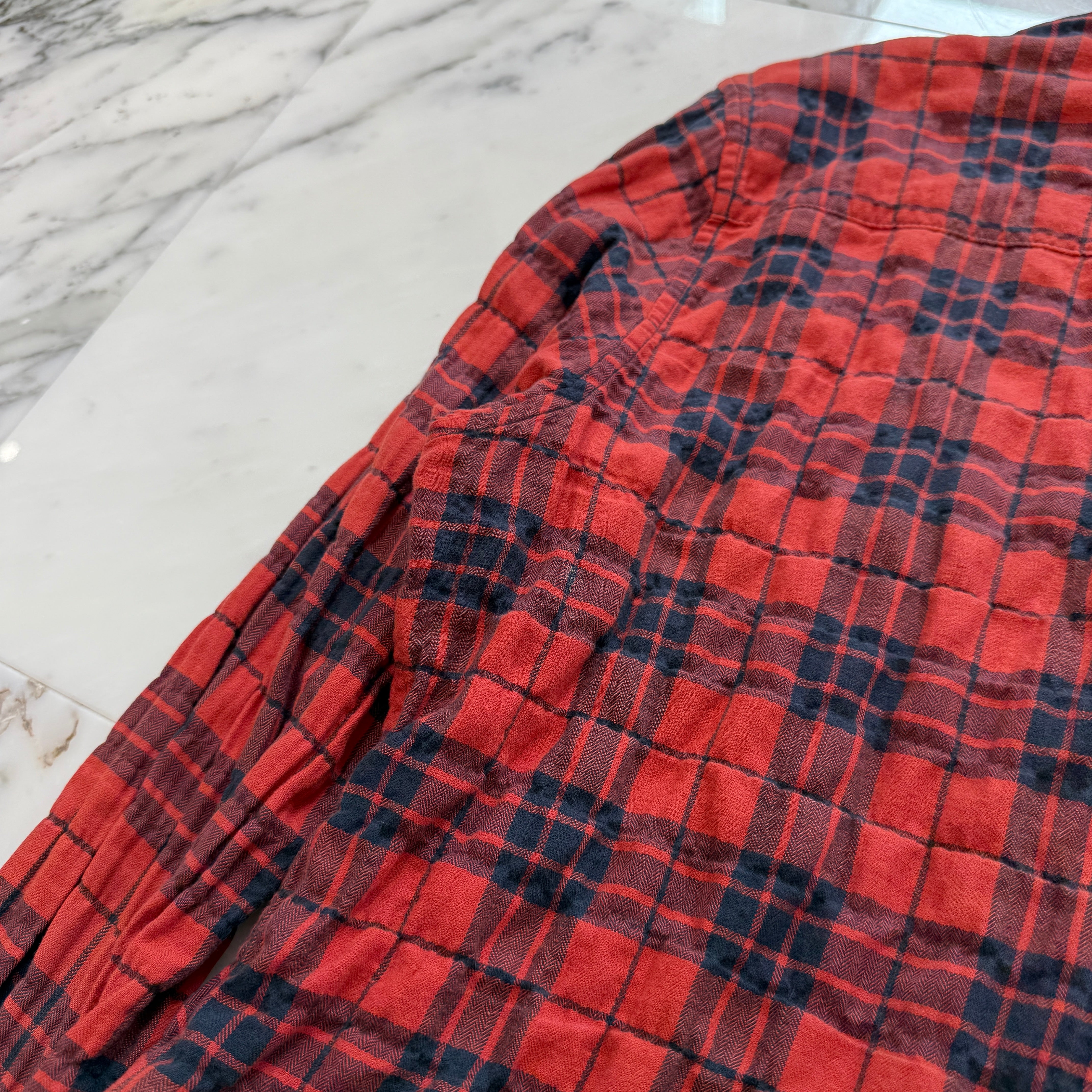 CHROME HEARTS Cross Ball Button Leather Cross Patch Check Shirt Size M クロムハーツ クロスボールボタン レザークロスパッチ チェックシャツ サイズM