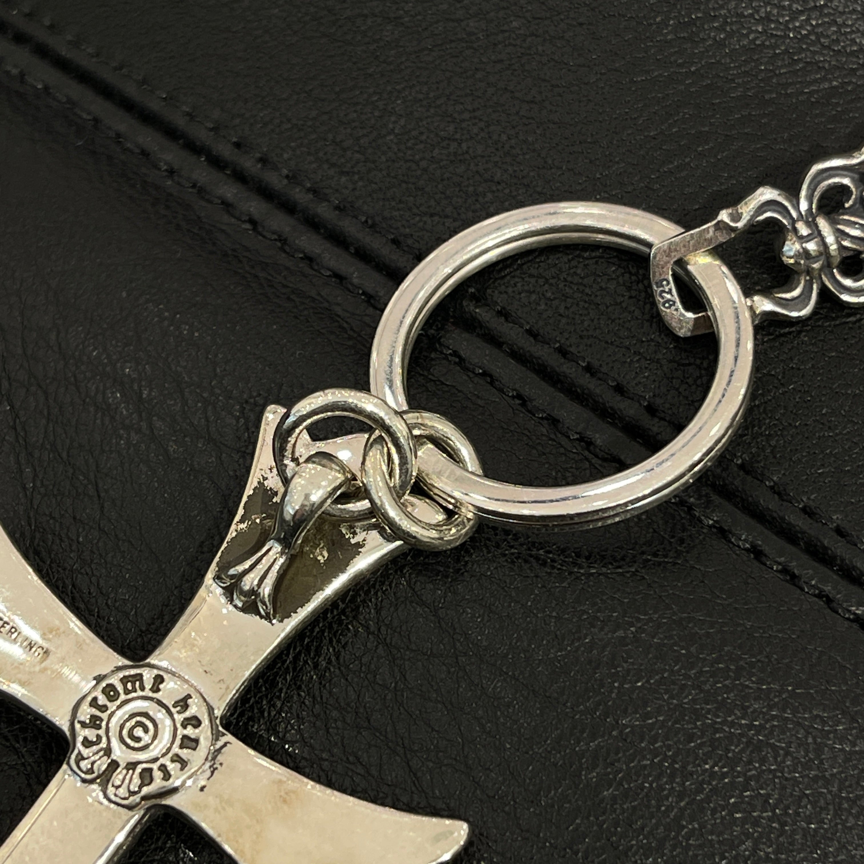 CHROME HEARTS Large CH Cross Keyring With Dagger クロムハーツ ラージ CHクロス キーリング ウィズ ダガー