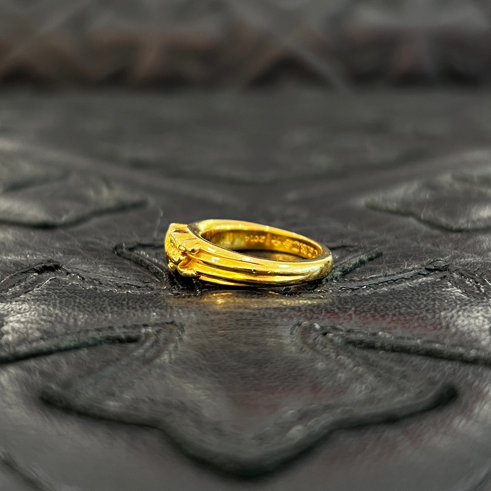 CHROME HEARTS 22K Baby Classic Dagger Ring Pave Diamond Size 5号 クロムハーツ 22K ベイビークラシック ダガー リング パヴェダイヤモンド サイズ5号