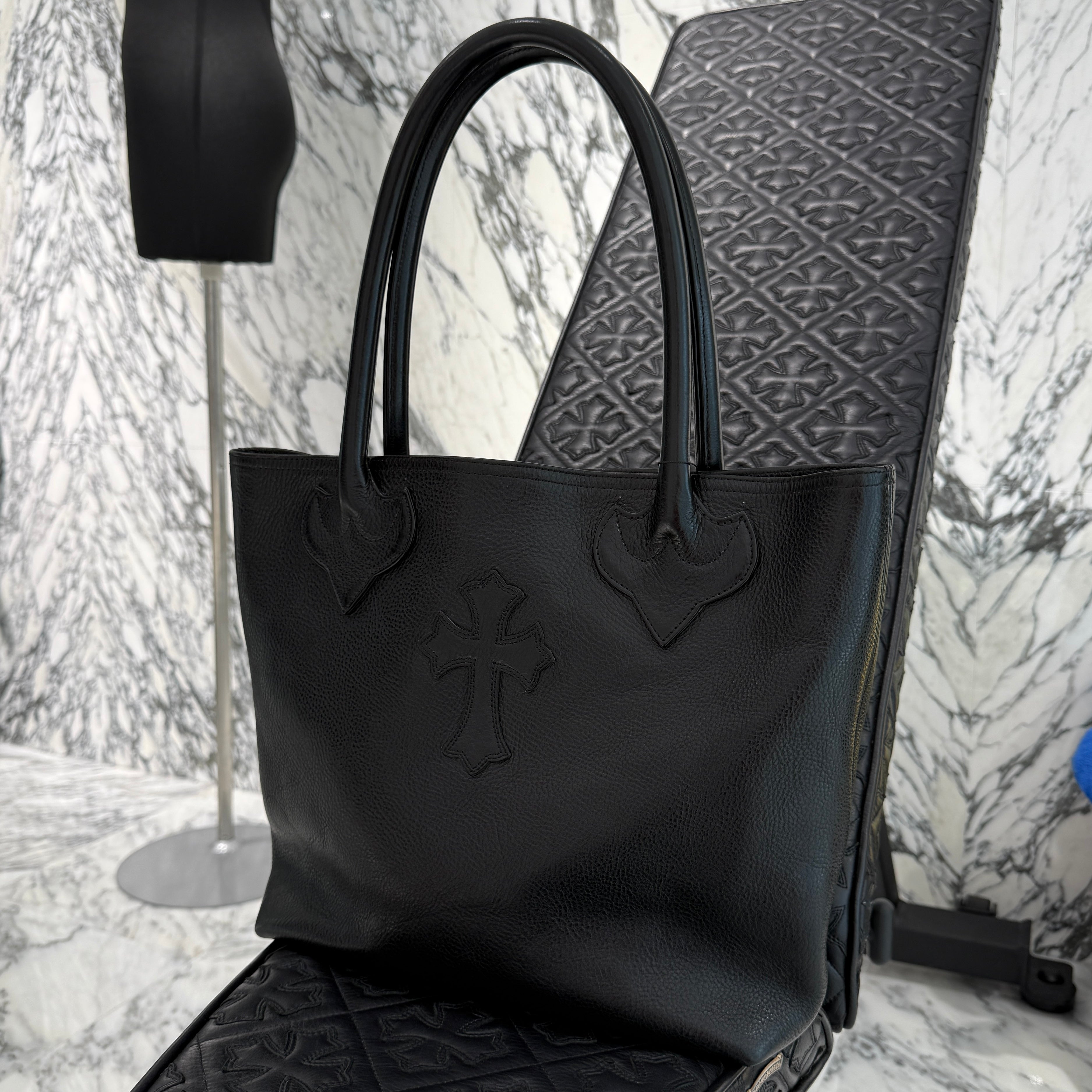 CHROME HEARTS 1 Cross Leather Patch FS Tote Bag クロムハーツ 1クロス レザーパッチ FS トートバッグ