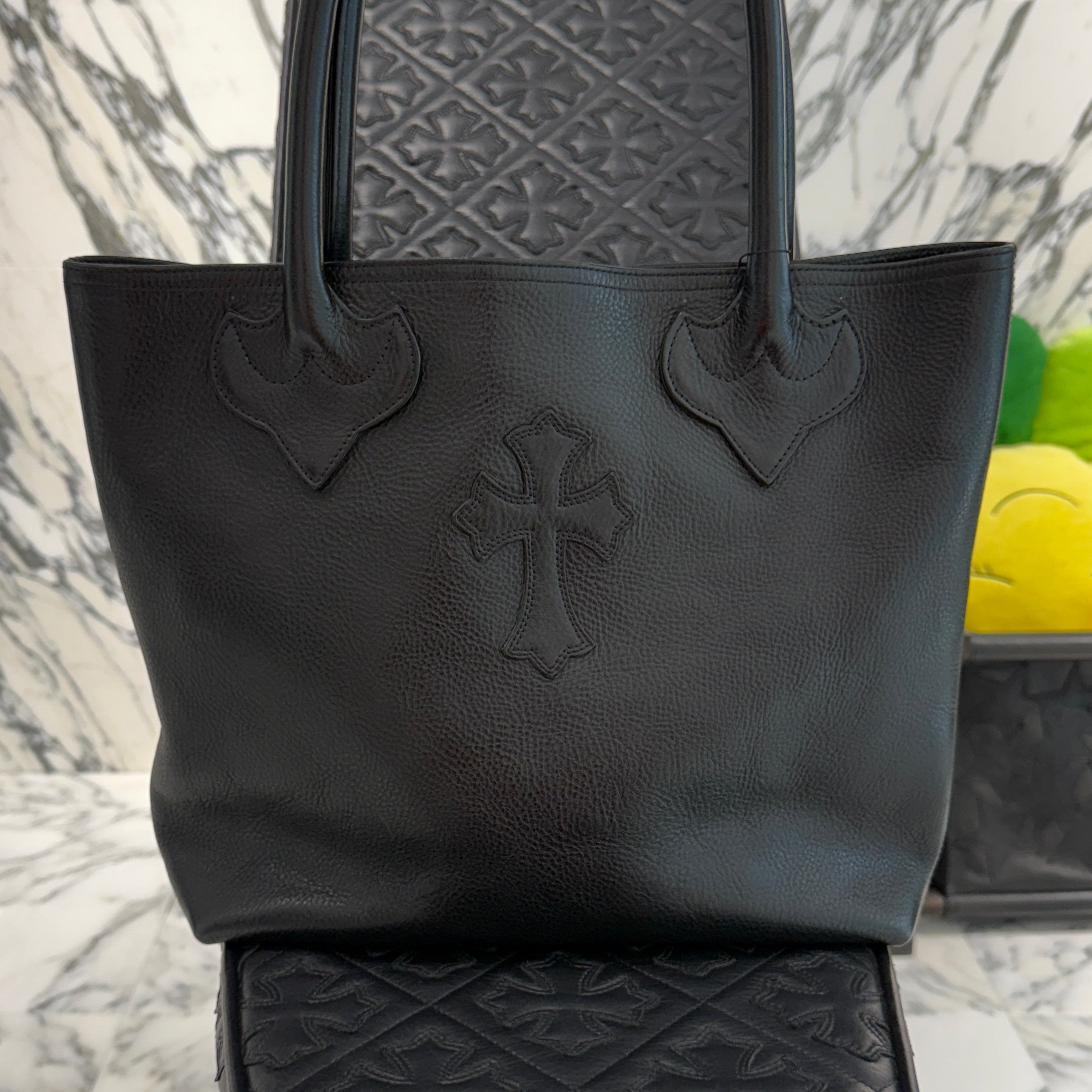 CHROME HEARTS 1 Cross Leather Patch FS Tote Bag クロムハーツ 1クロス レザーパッチ FS トートバッグ