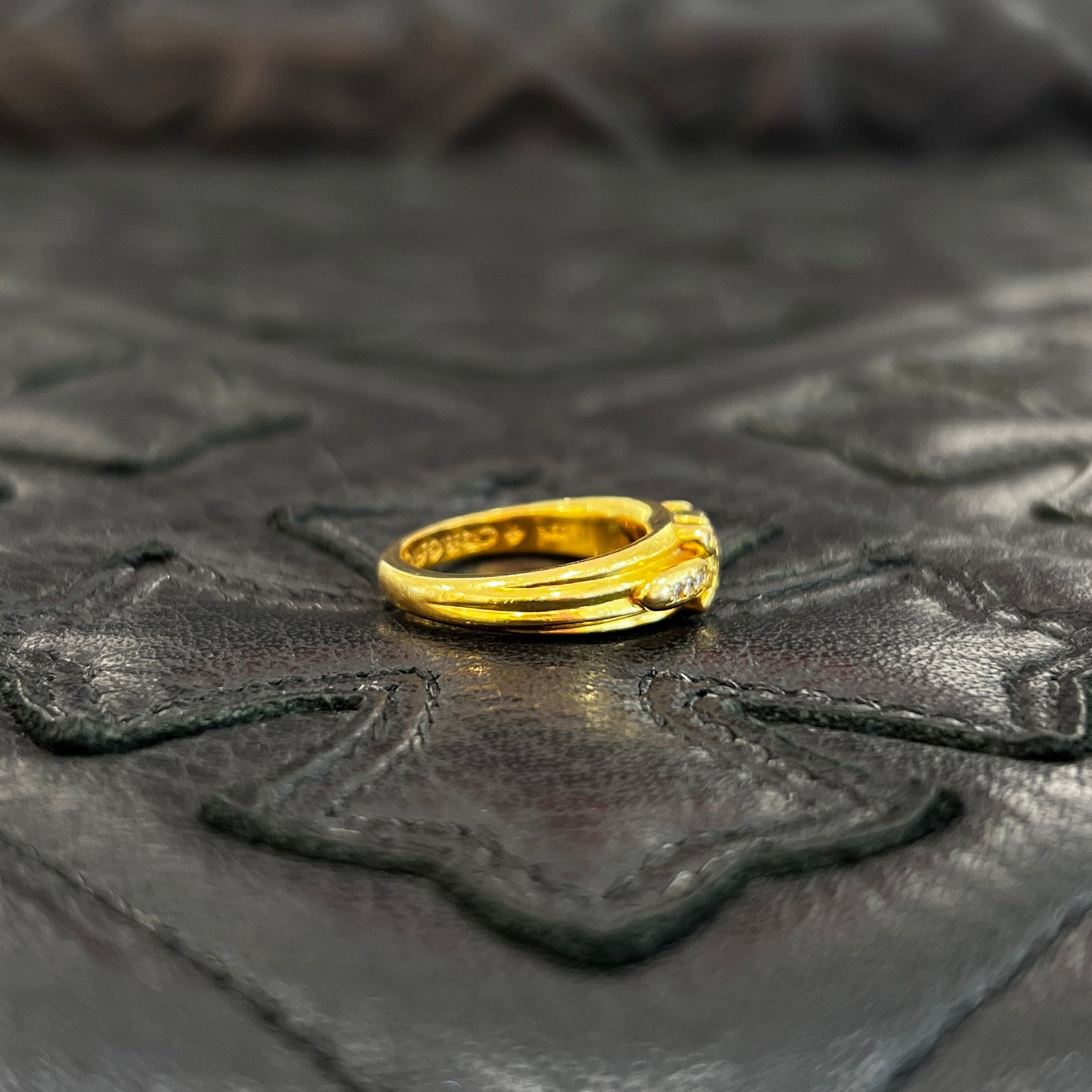 CHROME HEARTS 22K Baby Classic Dagger Ring Pave Diamond Size 5号 クロムハーツ 22K ベイビークラシック ダガー リング パヴェダイヤモンド サイズ5号