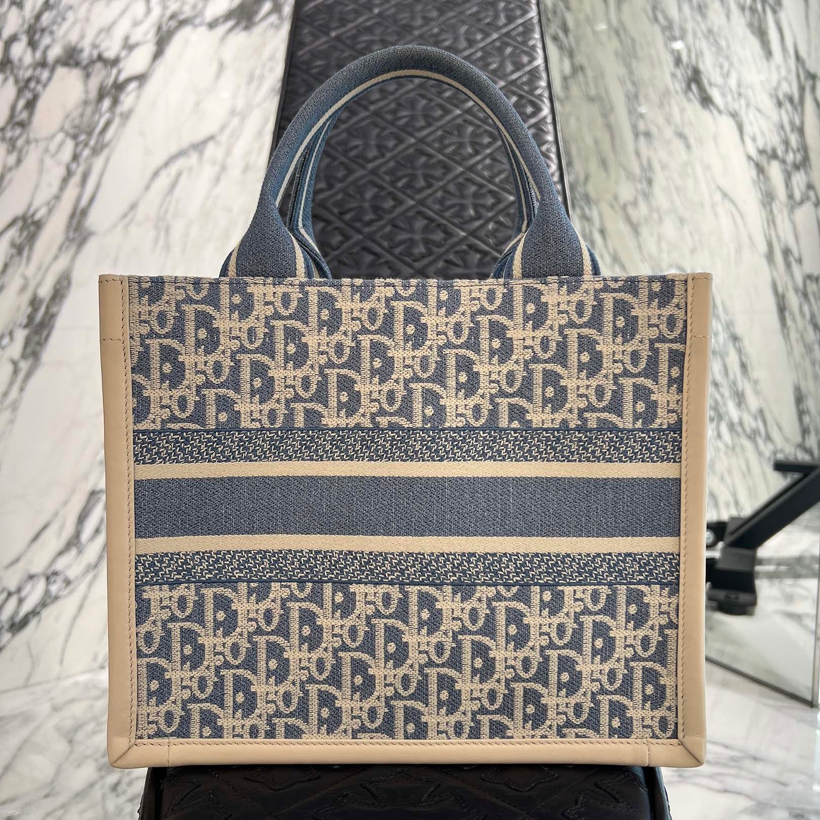 DIOR Oblique Book Tote Bag Small ディオール オブリーク柄 ブックトートバッグ スモール