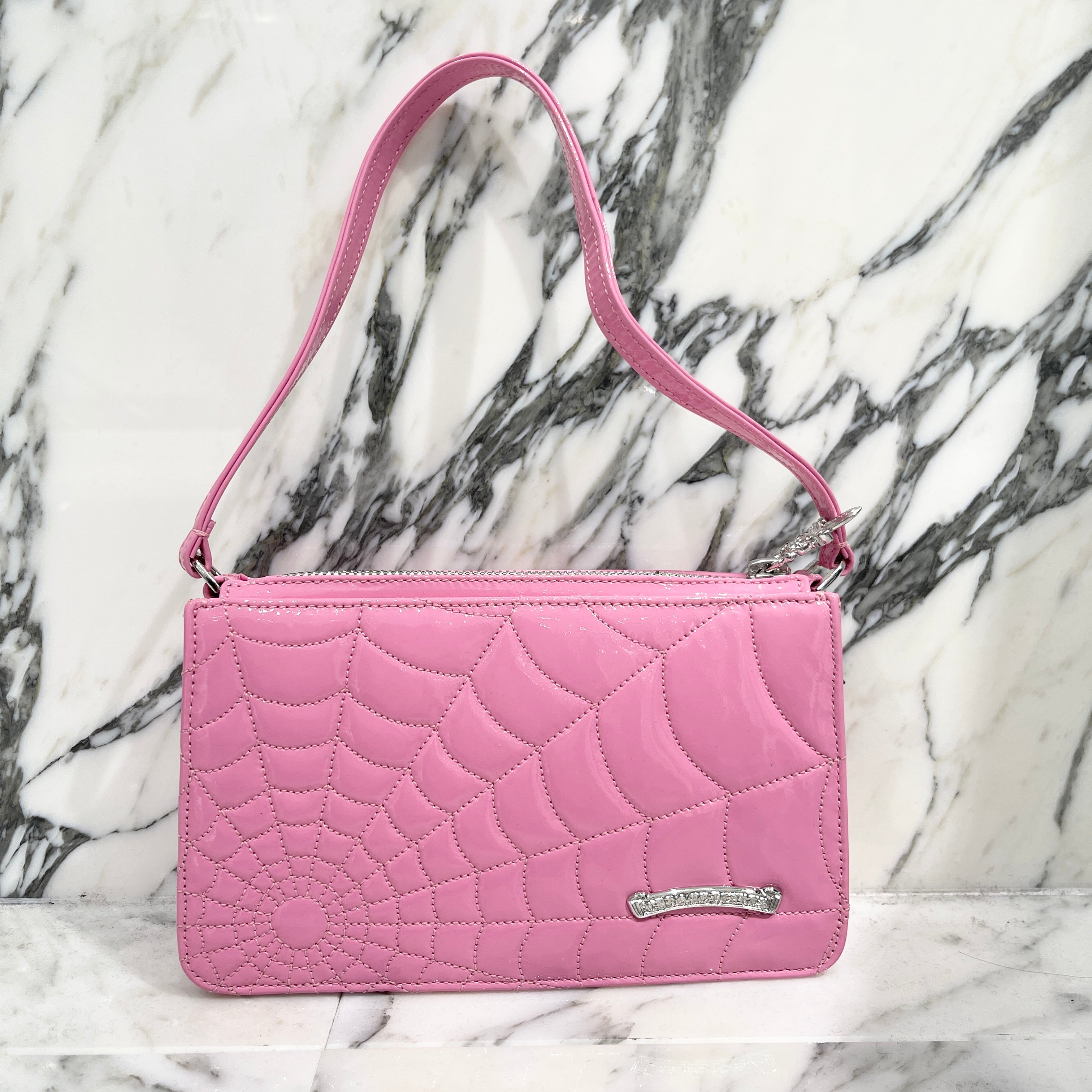 CHROME HEARTS The Night Patent Leather Spider Web Hand Bag クロムハーツ ザ・ナイト パテントレザー スパイダーウェブ ハンドバッグ