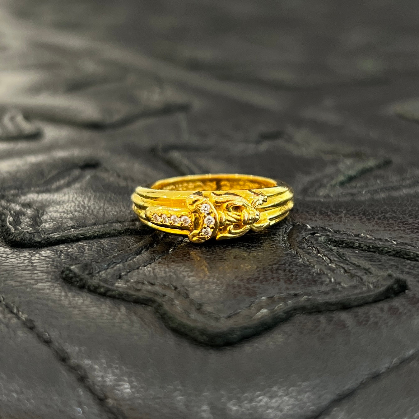 CHROME HEARTS 22K Baby Classic Dagger Ring Pave Diamond Size 5号 クロムハーツ 22K ベイビークラシック ダガー リング パヴェダイヤモンド サイズ5号