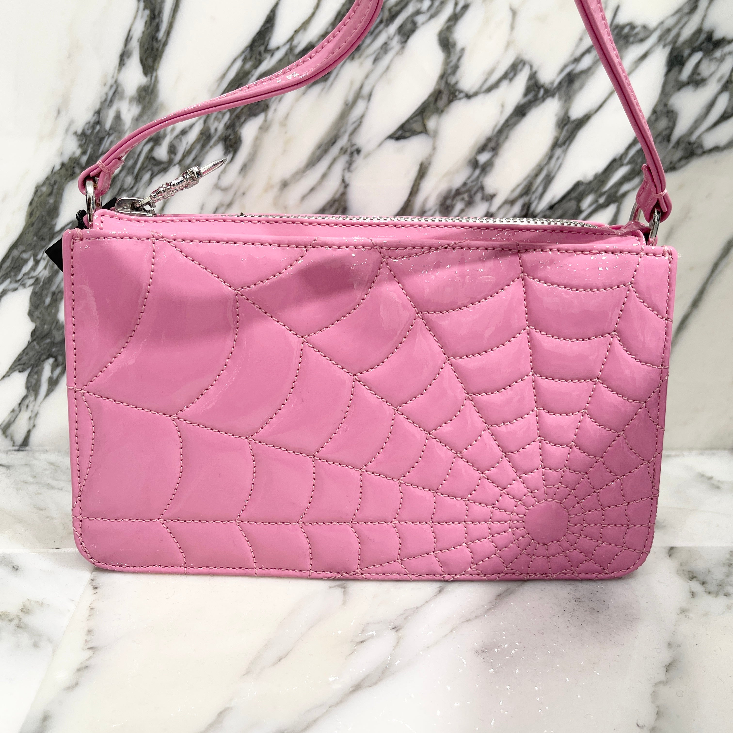 CHROME HEARTS The Night Patent Leather Spider Web Hand Bag クロムハーツ ザ・ナイト パテントレザー スパイダーウェブ ハンドバッグ