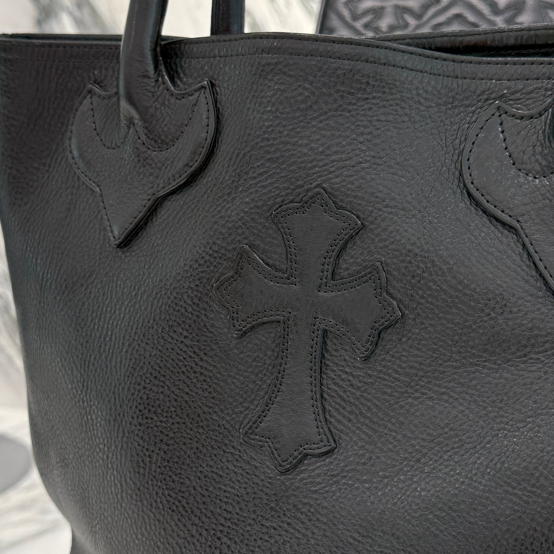 CHROME HEARTS 1 Cross Leather Patch FS Tote Bag クロムハーツ 1クロス レザーパッチ FS トートバッグ